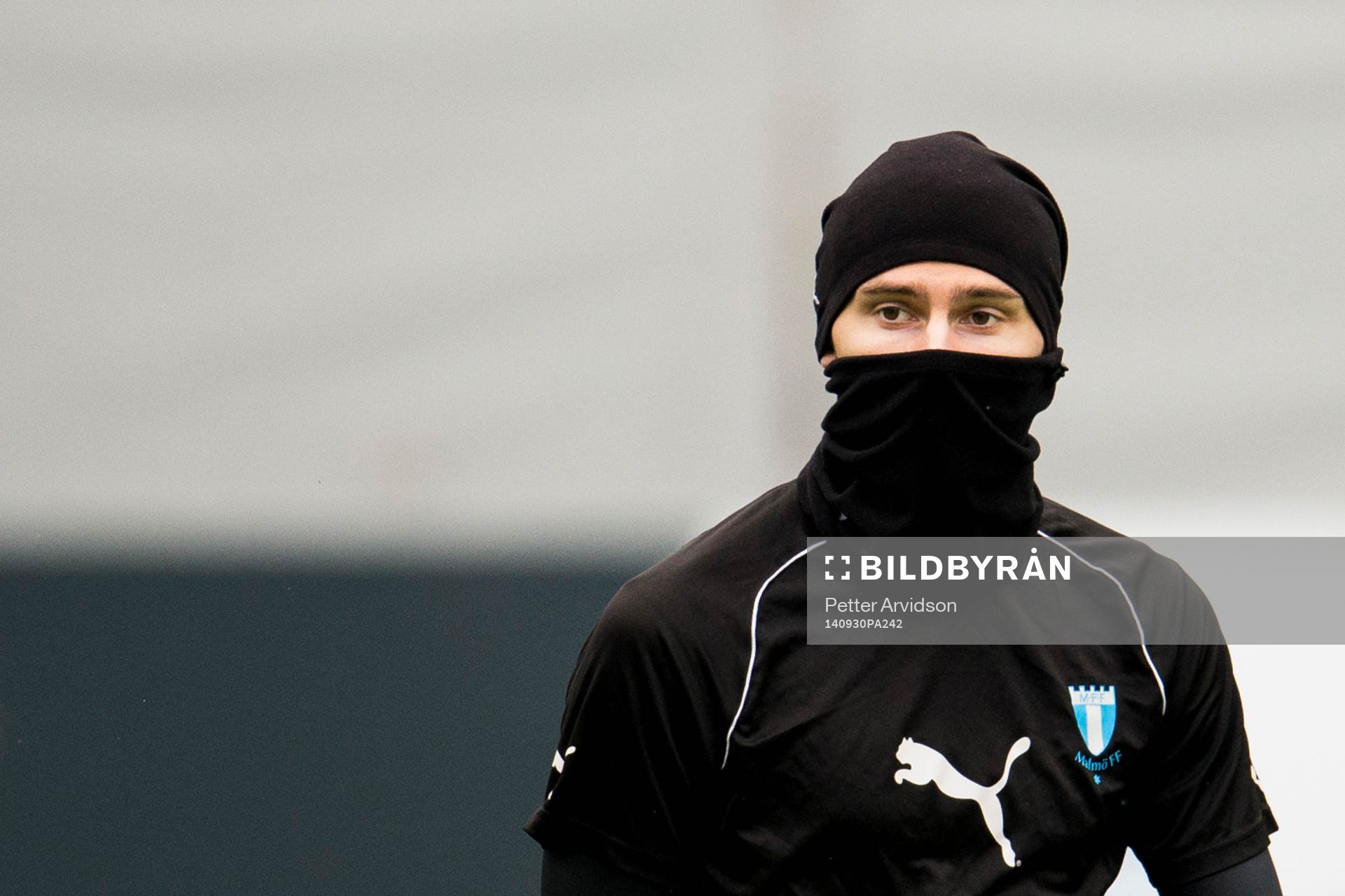 Malmö FFs Erik Johansson i rånarluva