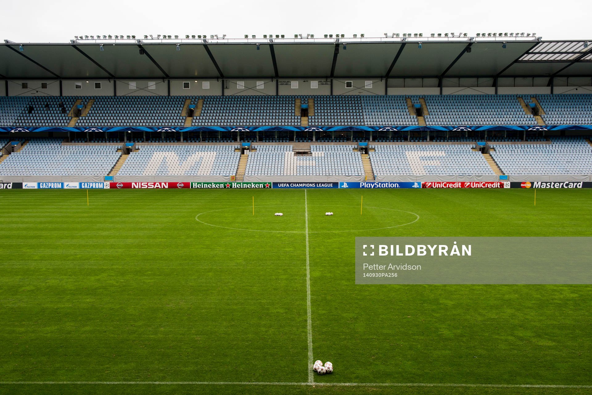 Swedbank Stadion under en träning den 30 september 2014 i Malmö.