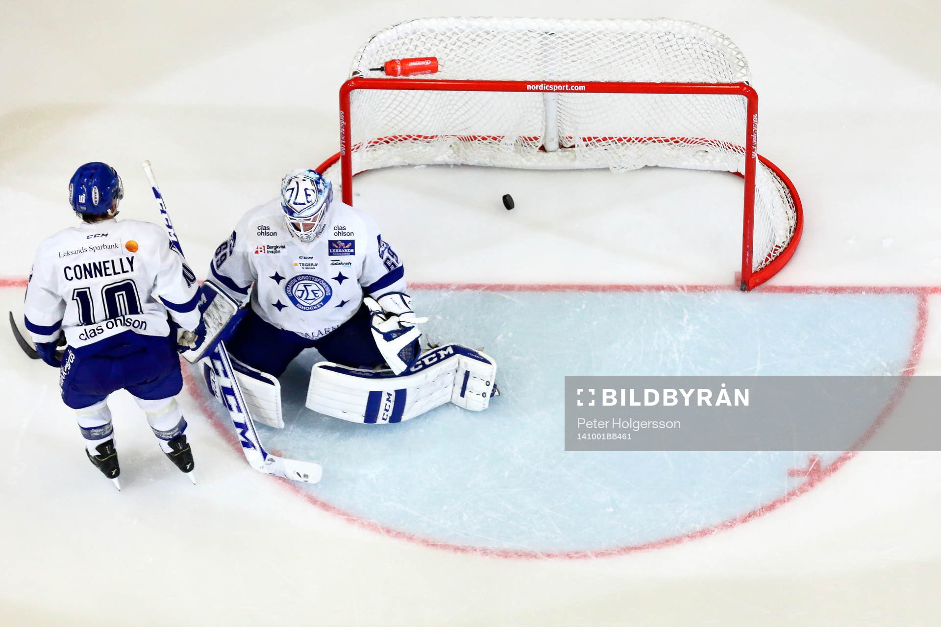 Mål 5-1 av Linköpings Gustav Forsling förbi Leksands