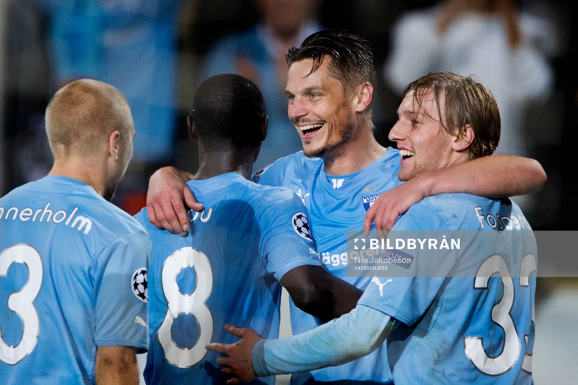 Malmö FFs Anton Tinnerholm, Enock Kofi Adu, Markus