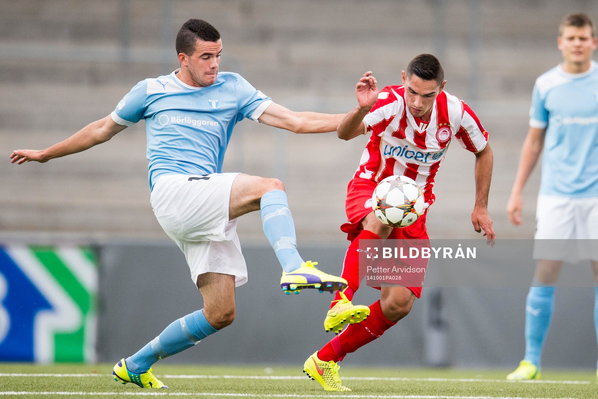Malmö FFs Granit Stagova och Olympiakos Qazim Laci