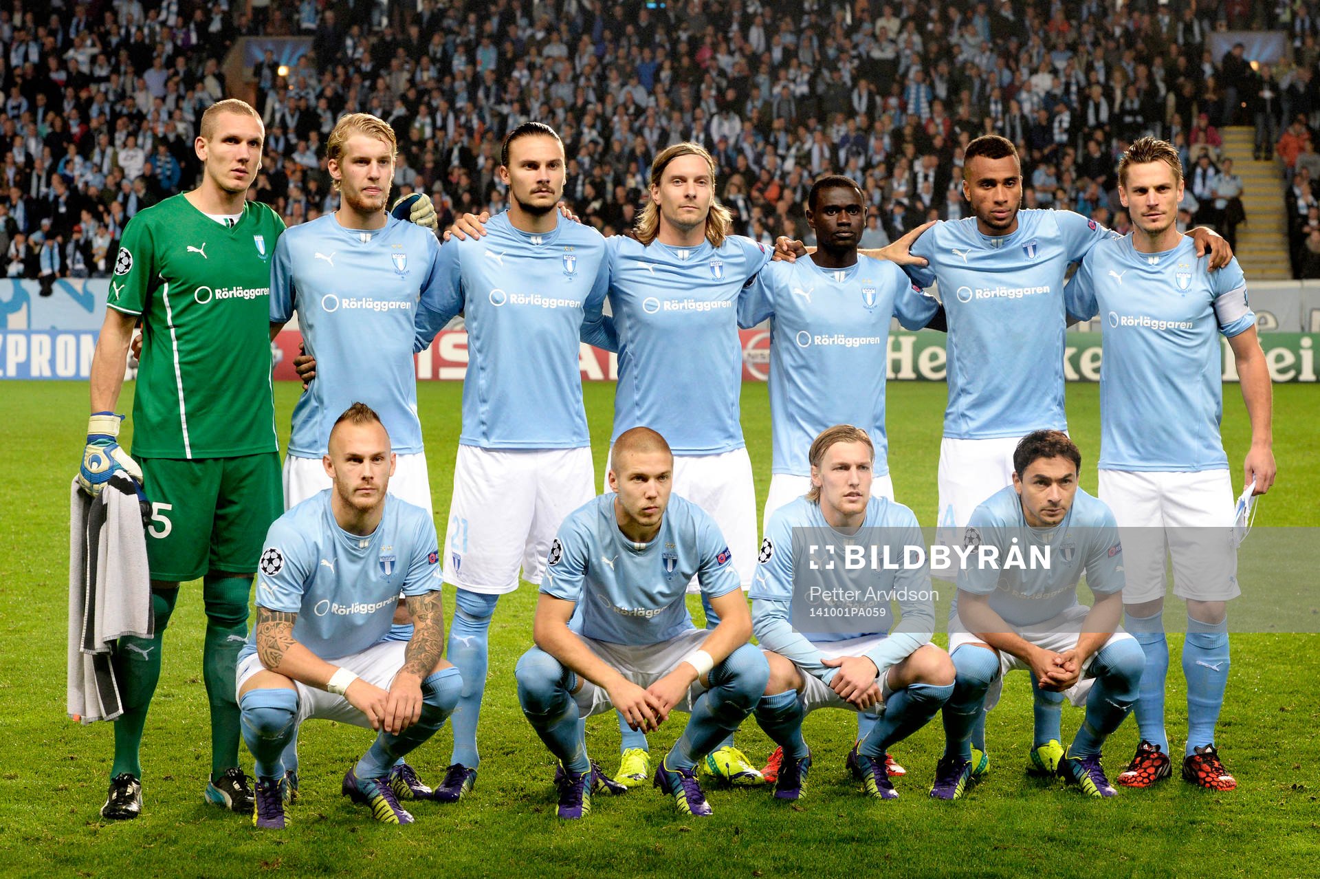målvakt Robin Olsen, Filip Helander, Erik Johansson,