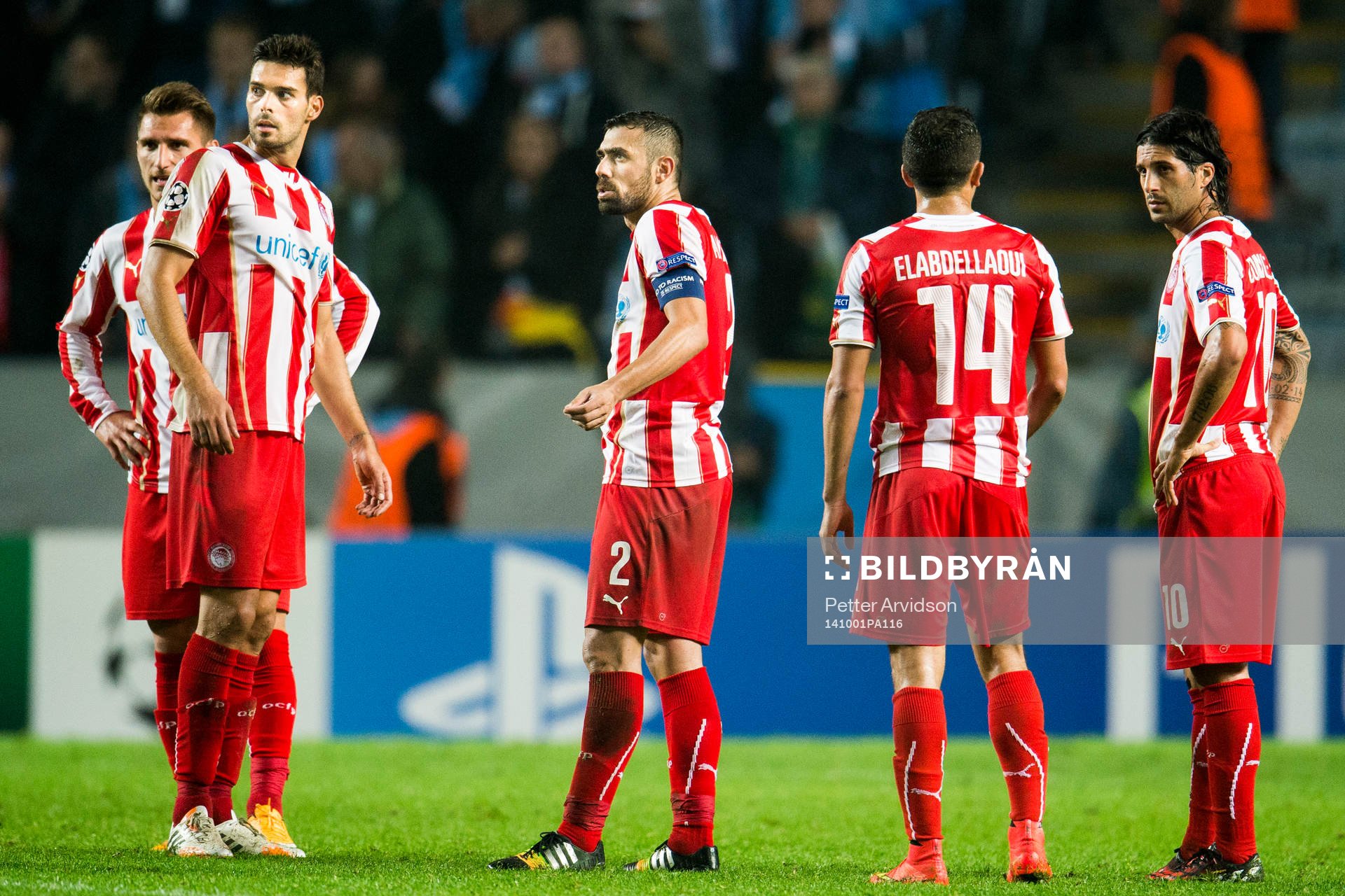 Olympiacos Giannis Maniatis (m) deppar ihop med sina