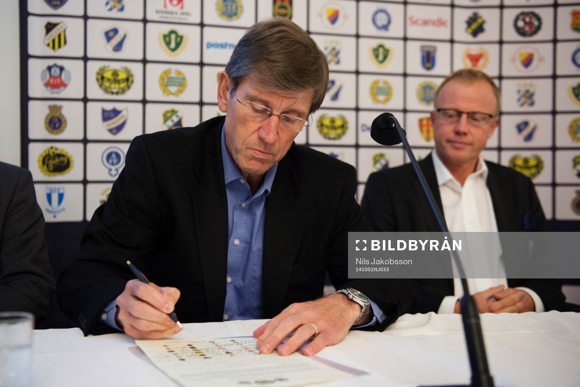Gabriel Munck, ordförande Landskrona BOIS, när en ny