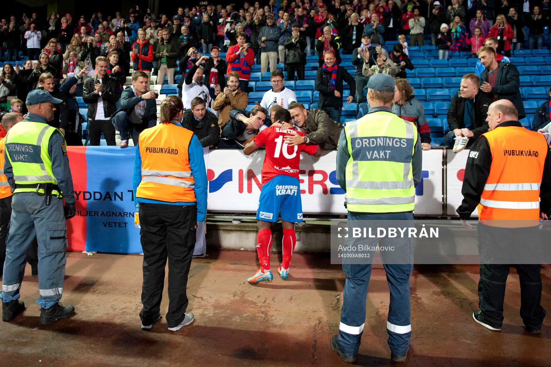 Helsingborgs Álvaro Santos avtackning