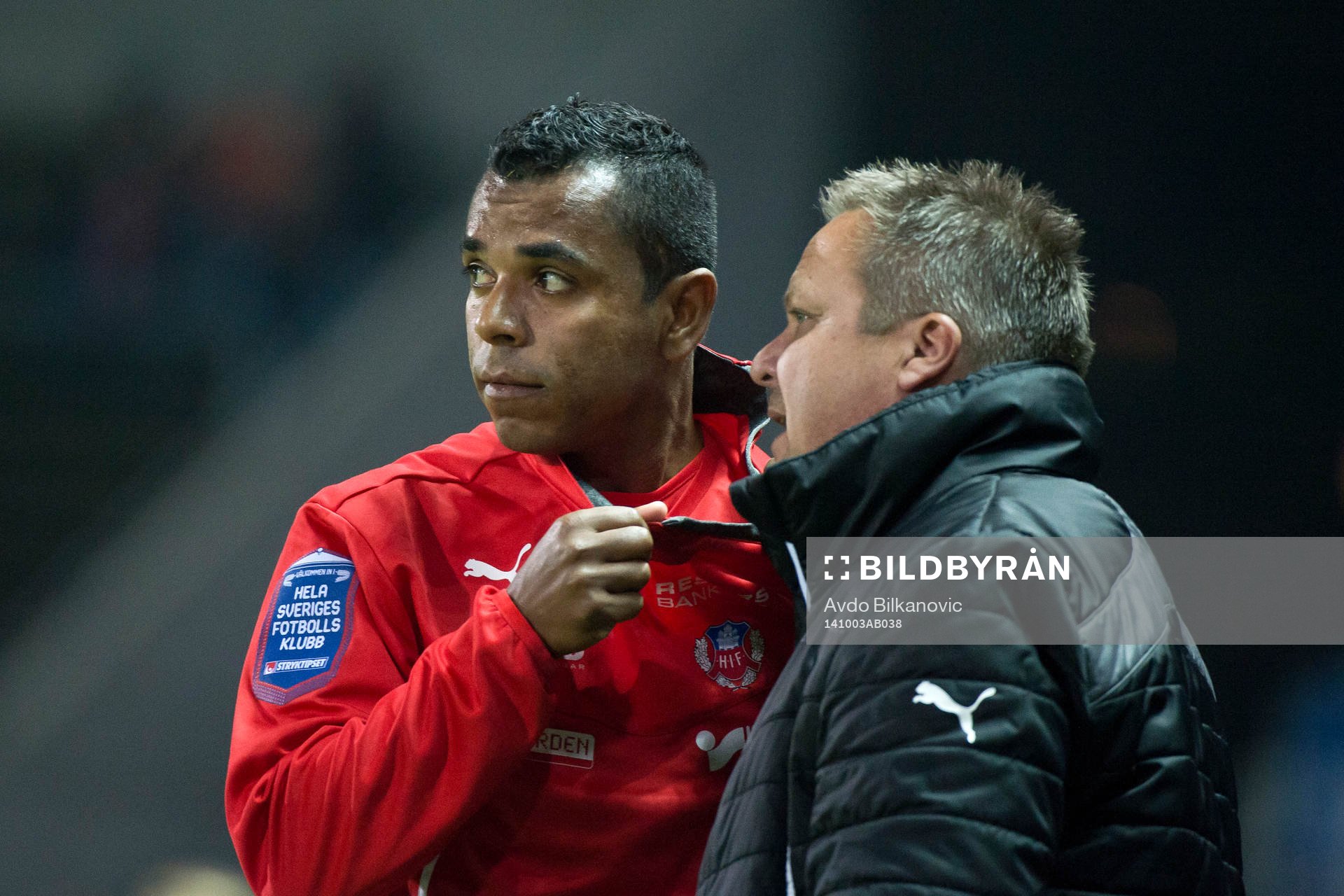 Helsingborgs Helsingborgs tränare Roar Hansen och Álvaro
