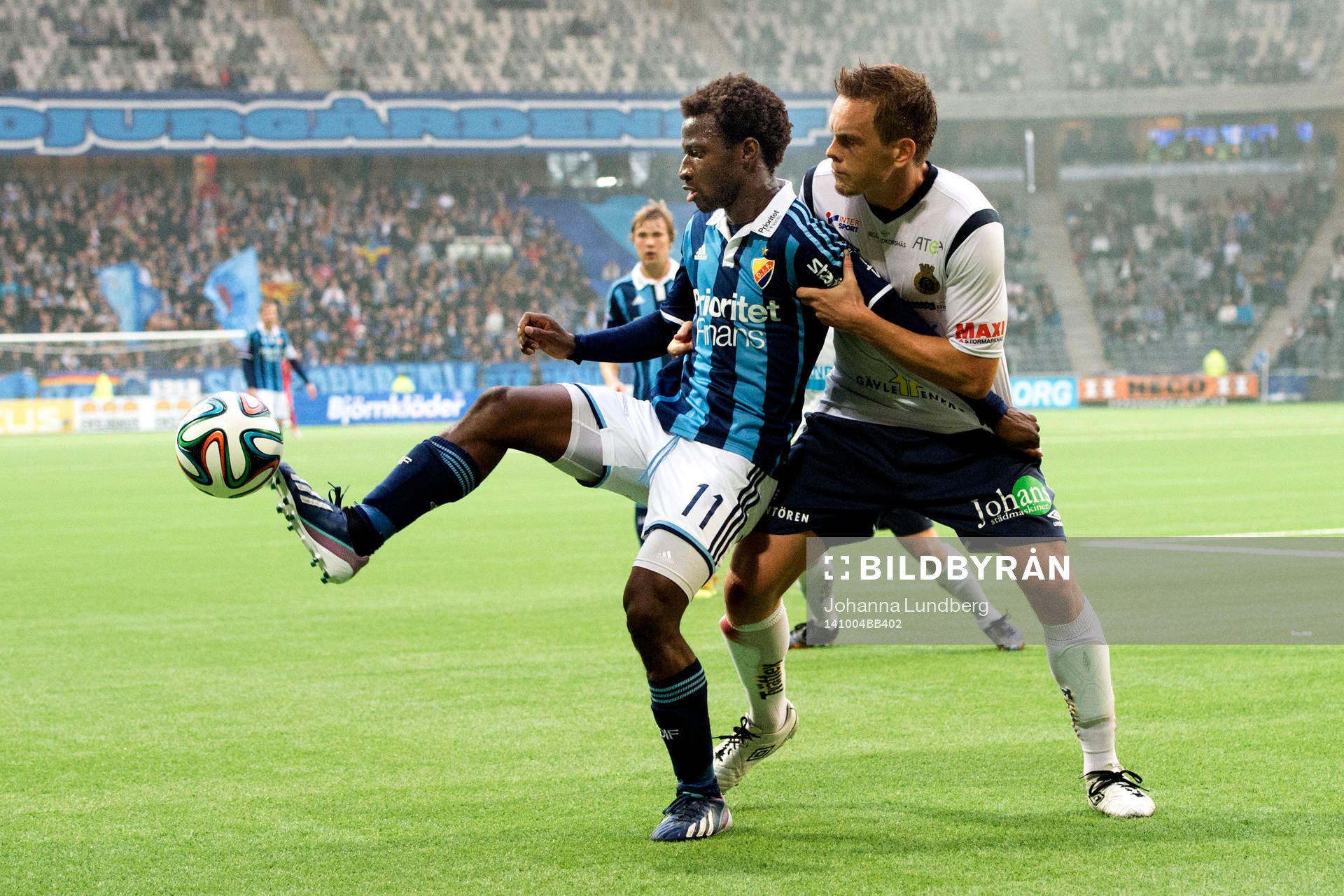 Djurgårdens Amadou Jawo och Gefles Jens Portin