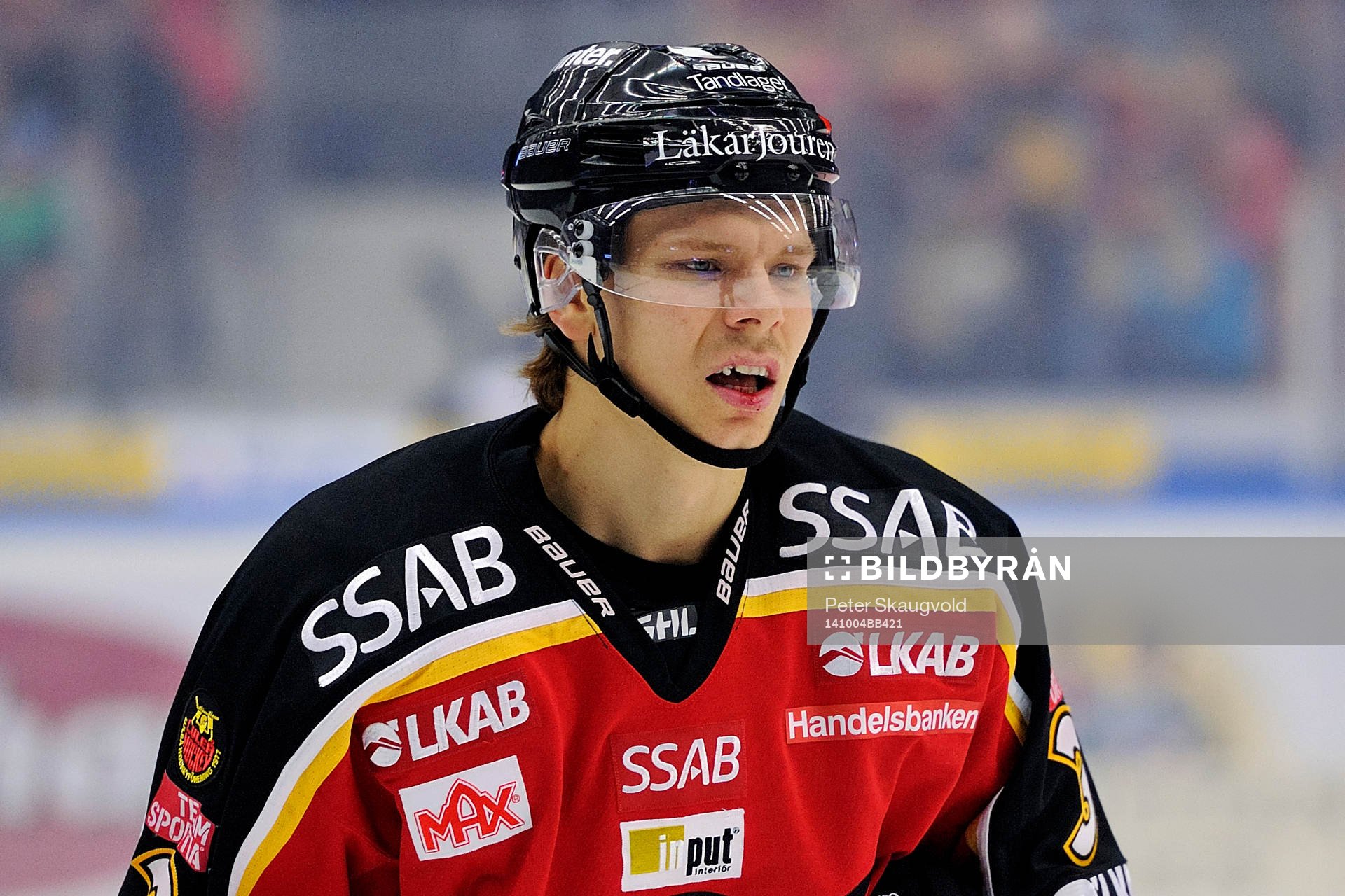 Luleås Markus Oscarsson med trasiga tänder
