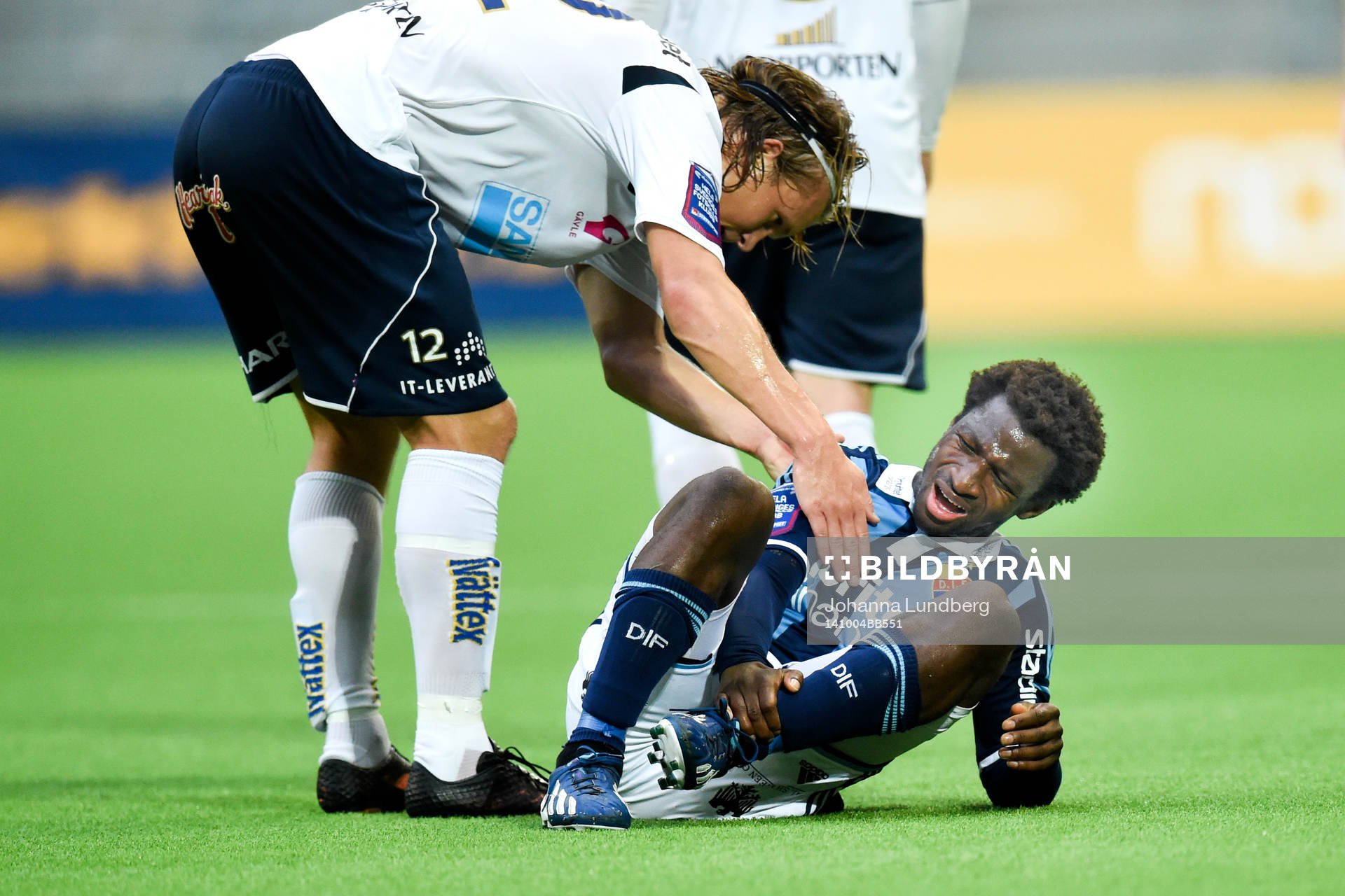 Djurgårdens Amadou Jawo har ont