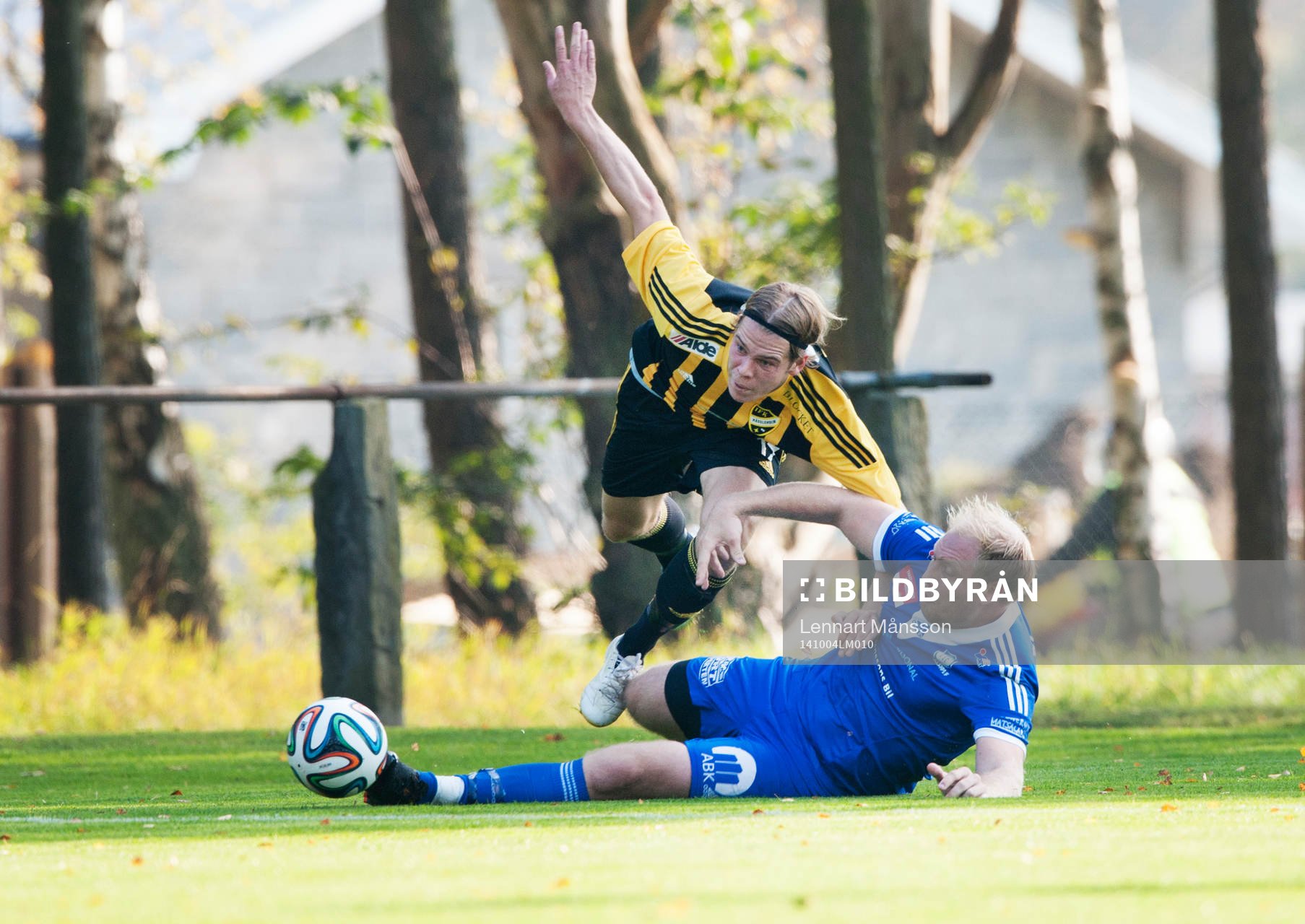 IFK Hässleholms Filip Ranmo i matchen i division 3 mellan