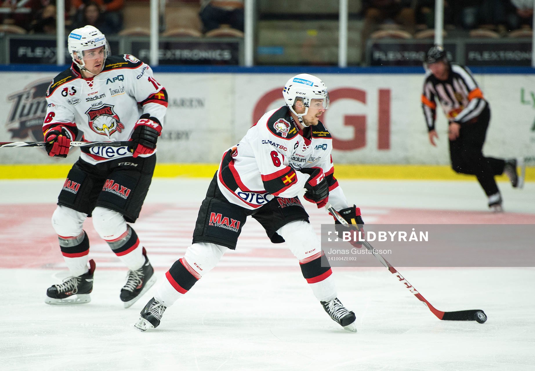 Malmö Redhawks Magnus Häggström  och Malmö Redhawks
