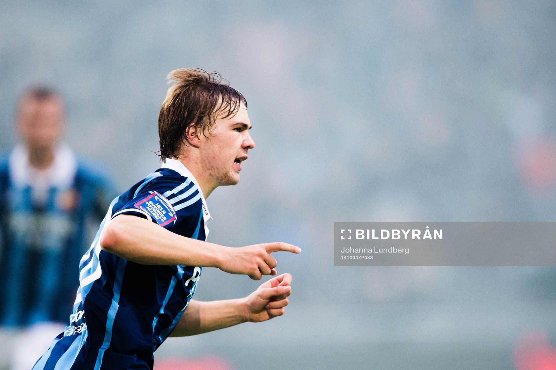 Djurgårdens Simon Tibbling jublar