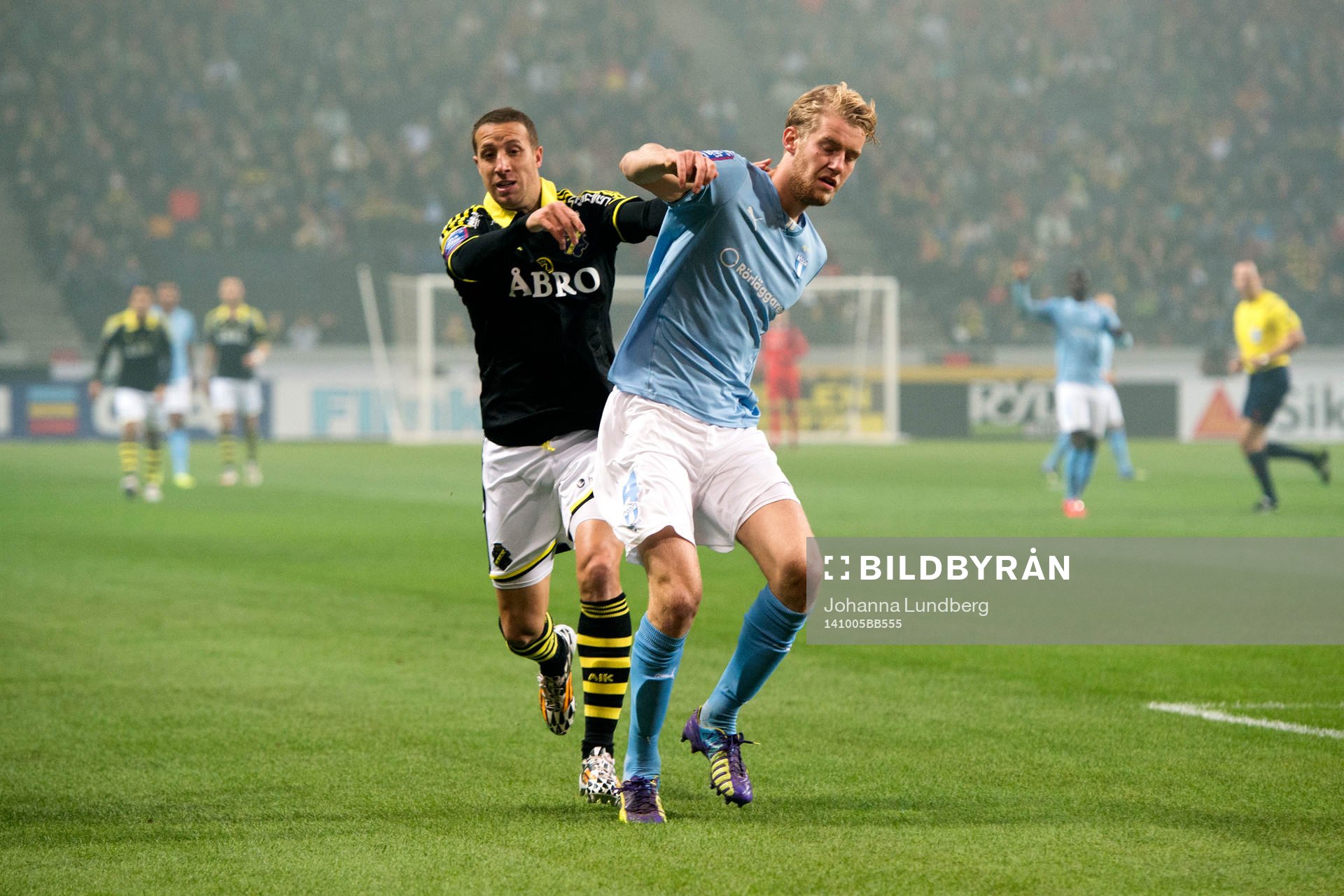 s Nils-Eric Johansson och Malmö FFs Simon Kroon