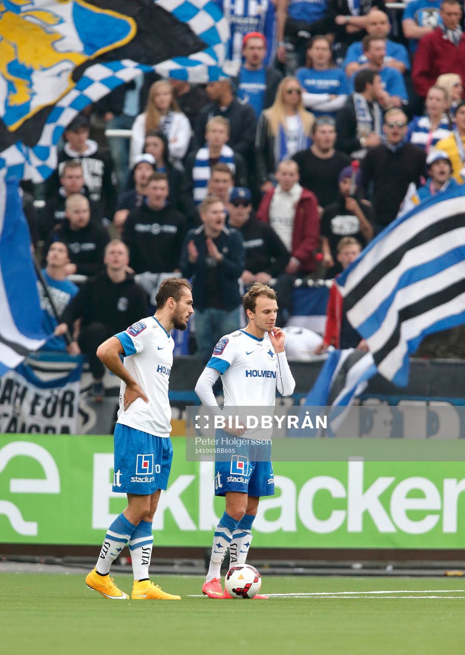 Norrköpings Emir Kujovic och Lars Christian Krogh Gerson