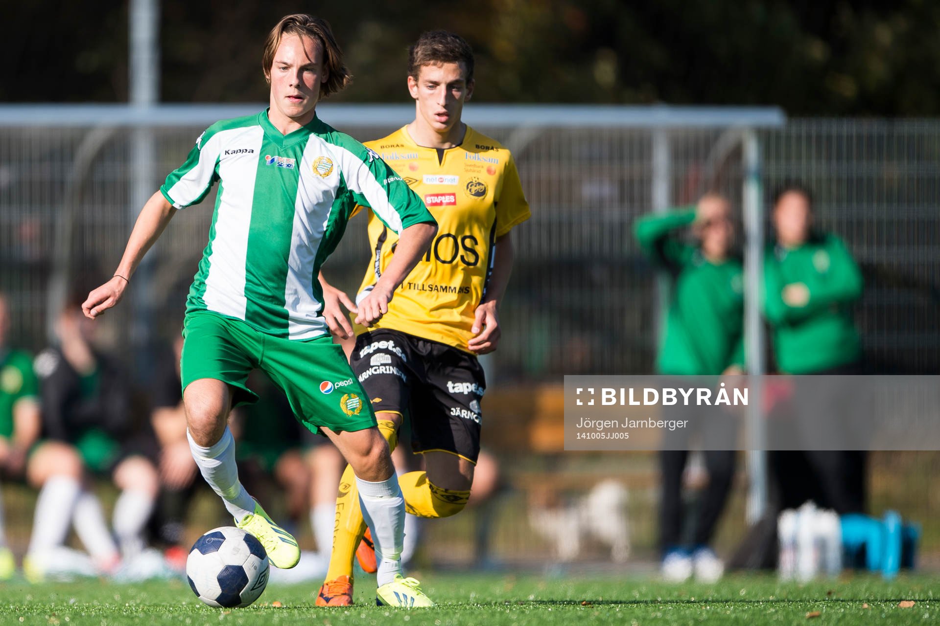Hammarbys Cesar Weilid under fotbollsmatchen i U17-slutspelet mellan Elfsborg och Hammarby den 5 oktober 2014 i Borås.