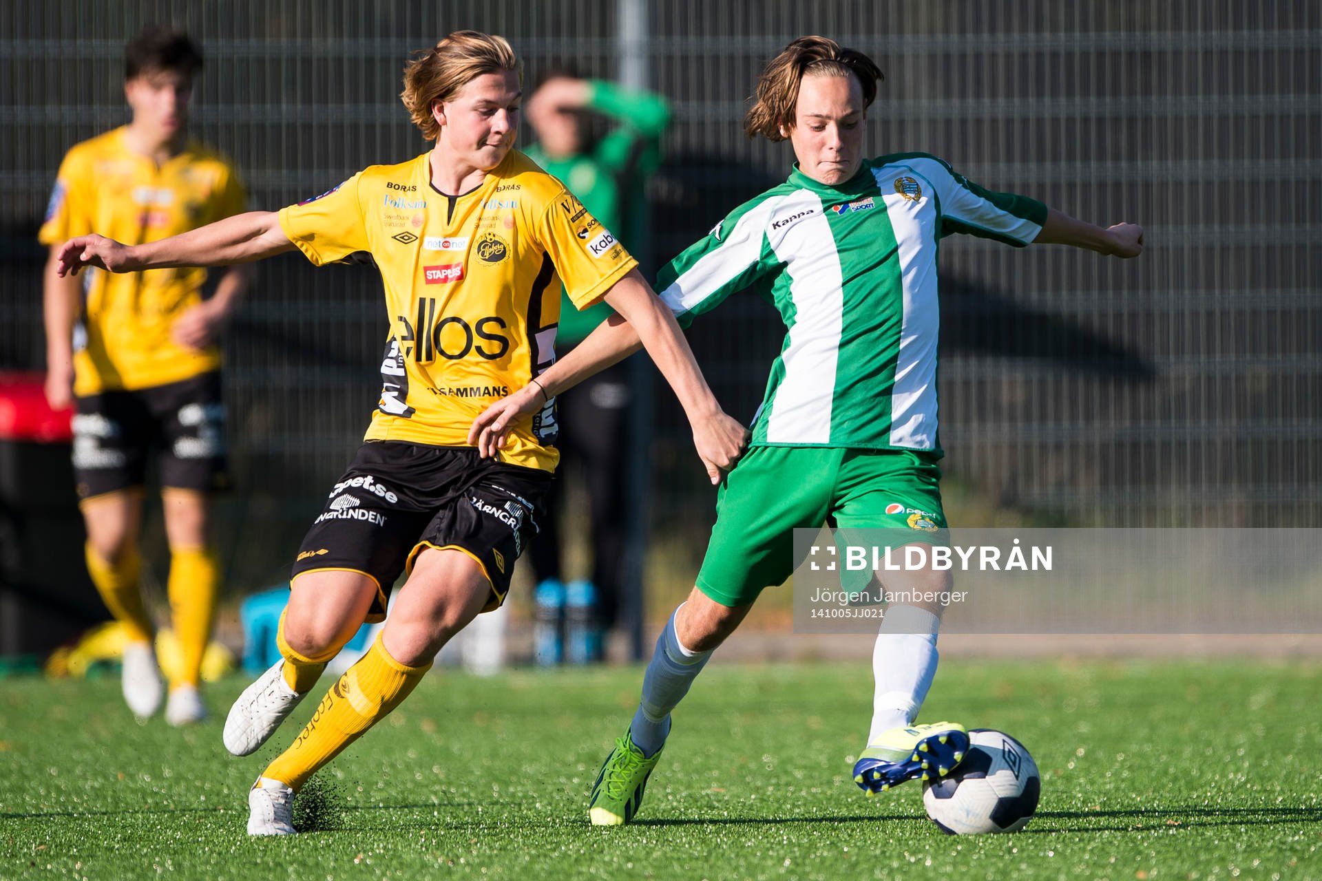 Kamp mellan Hammarbys Cesar Weilid och Elfsborgs Simon