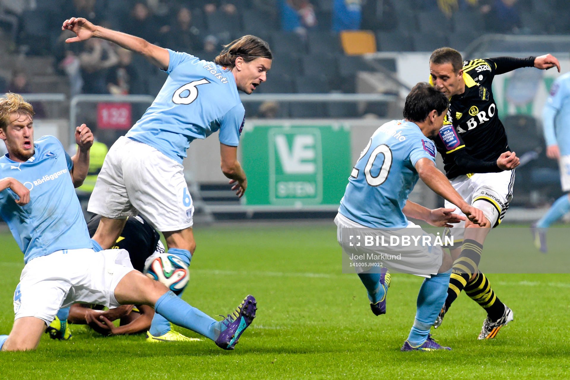 Malmö FFs Filip Helander, Markus Halsti och Ricardo