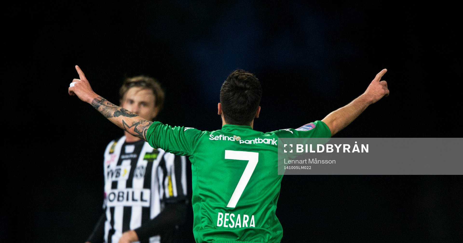 Hammarbys Nahir Besara har kvitterat till 1-1  i matchen i