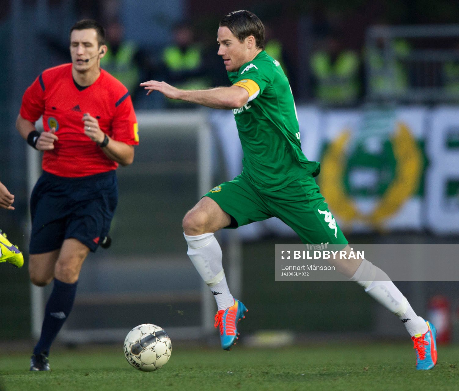 Hammarbys Johan Persson i matchen i superettan mellan