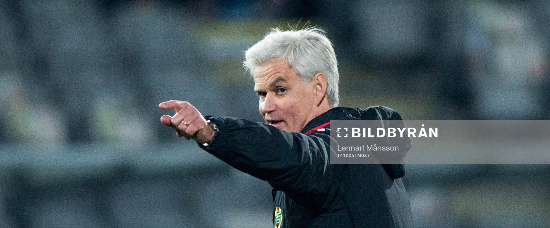 Hammarbys tränare Nanne Bergstrand i matchen i superettan