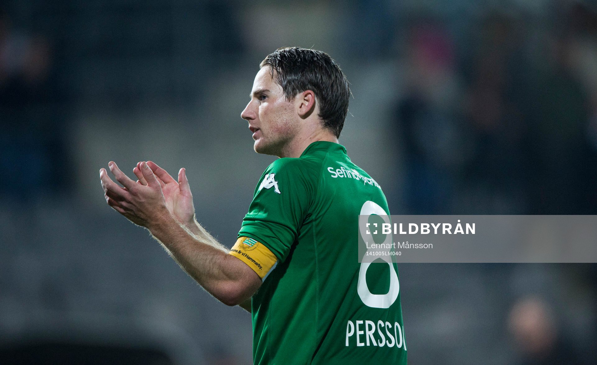 Hammarbys Johan Persson i matchen i superettan mellan