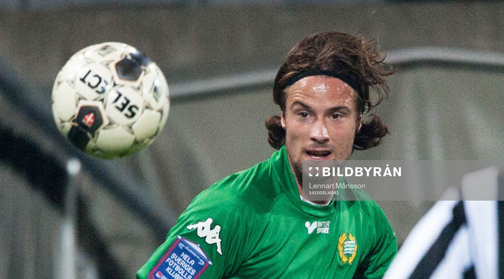 Hammarbys Linus Halenius i matchen i superettan mellan