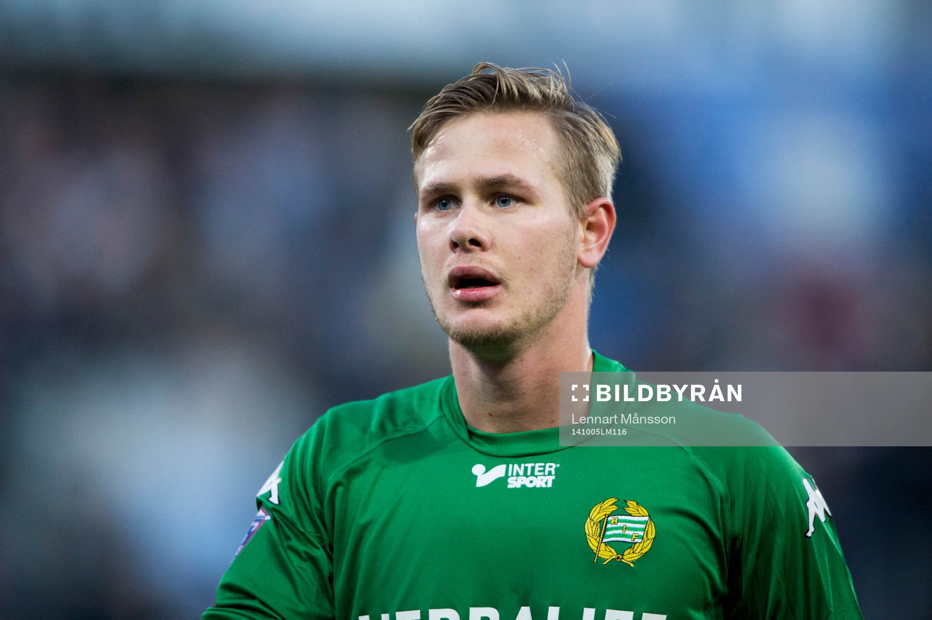 Hammarbys Erik Israelsson  i matchen i superettan mellan