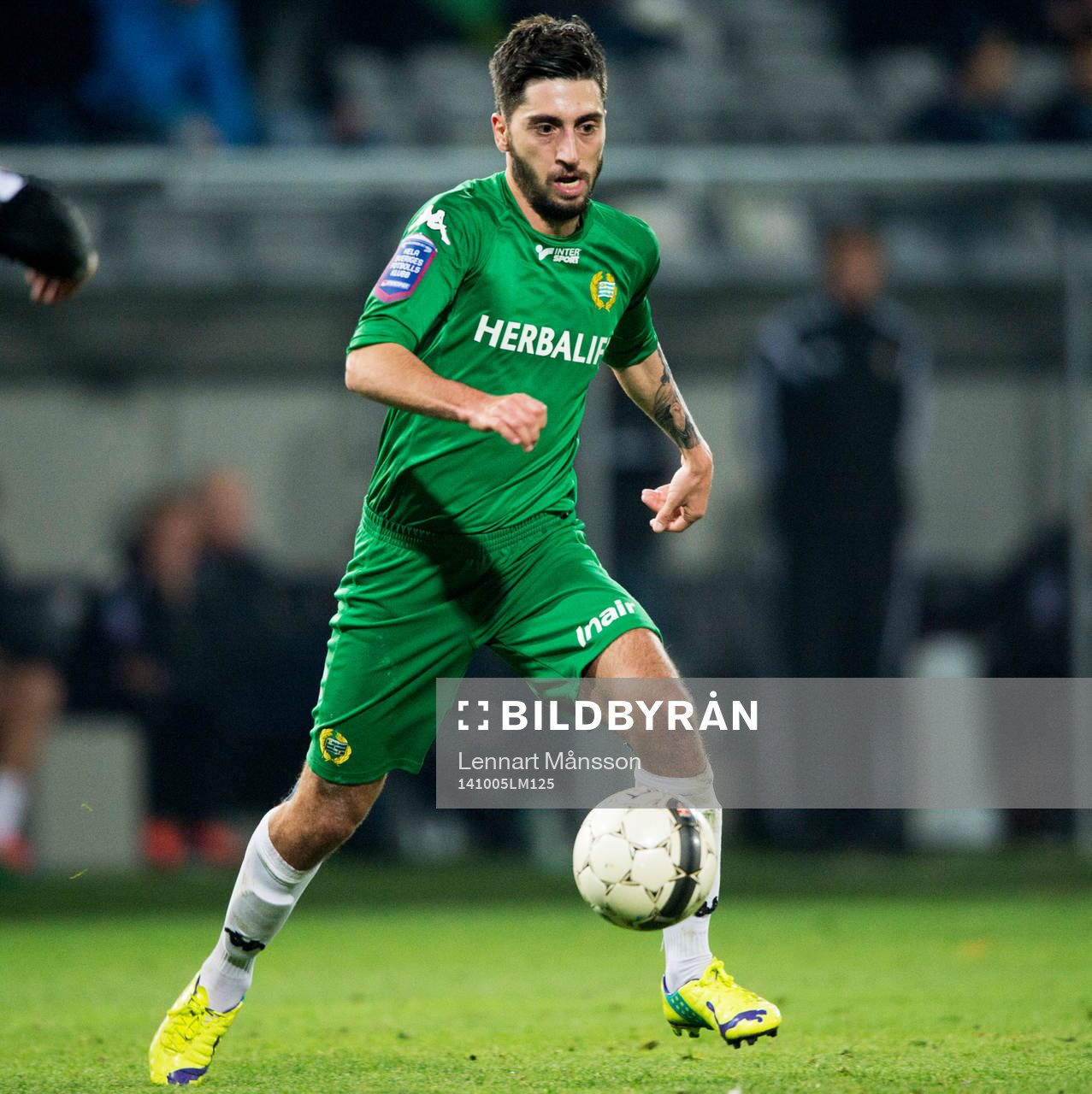  Hammarbys Nahir Besara i matchen i superettan mellan Landskrona och Hammarby i Landskrona 5 oktober 2014.