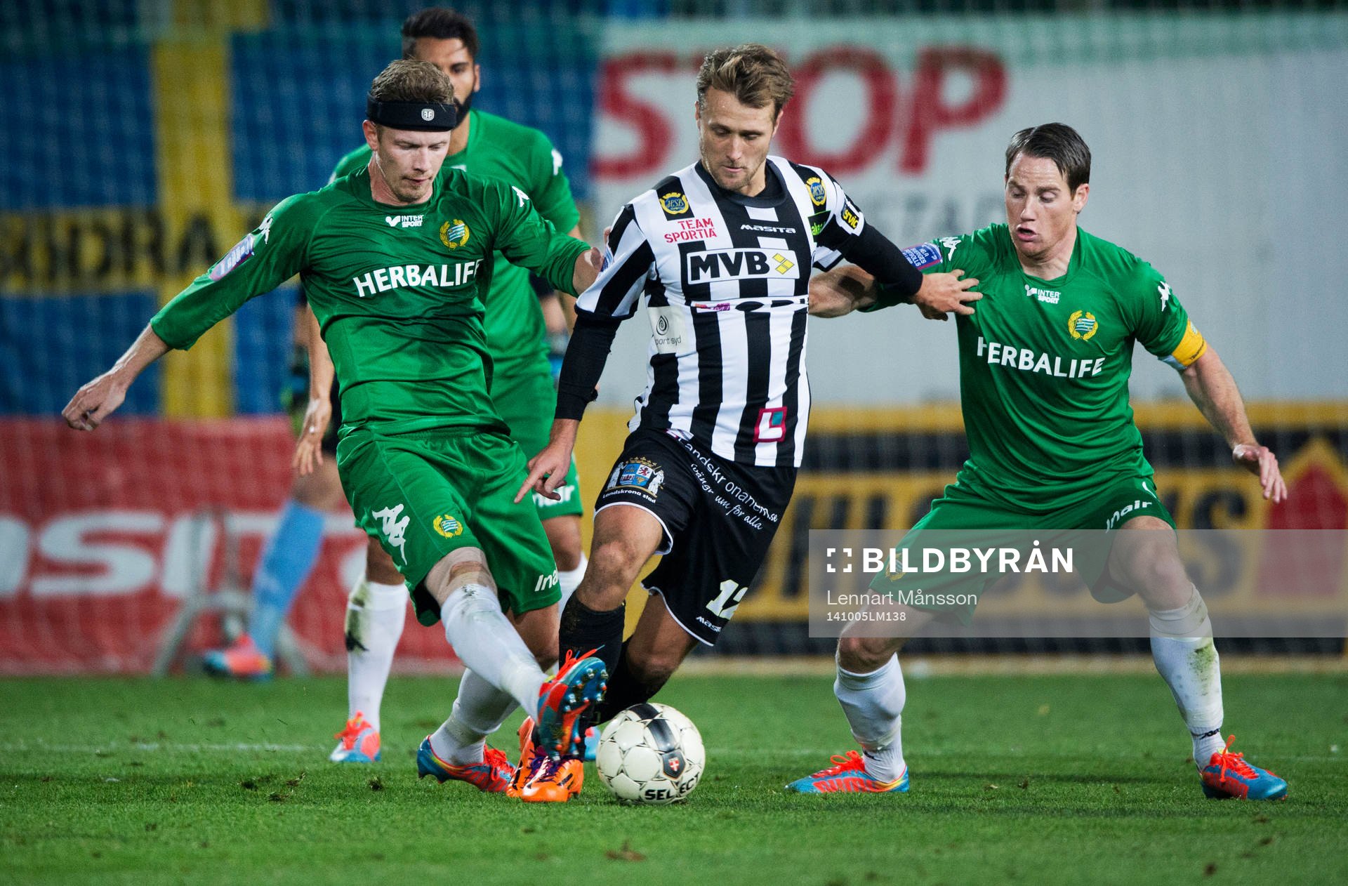i matchen i superettan mellan Landskrona och Hammarby i