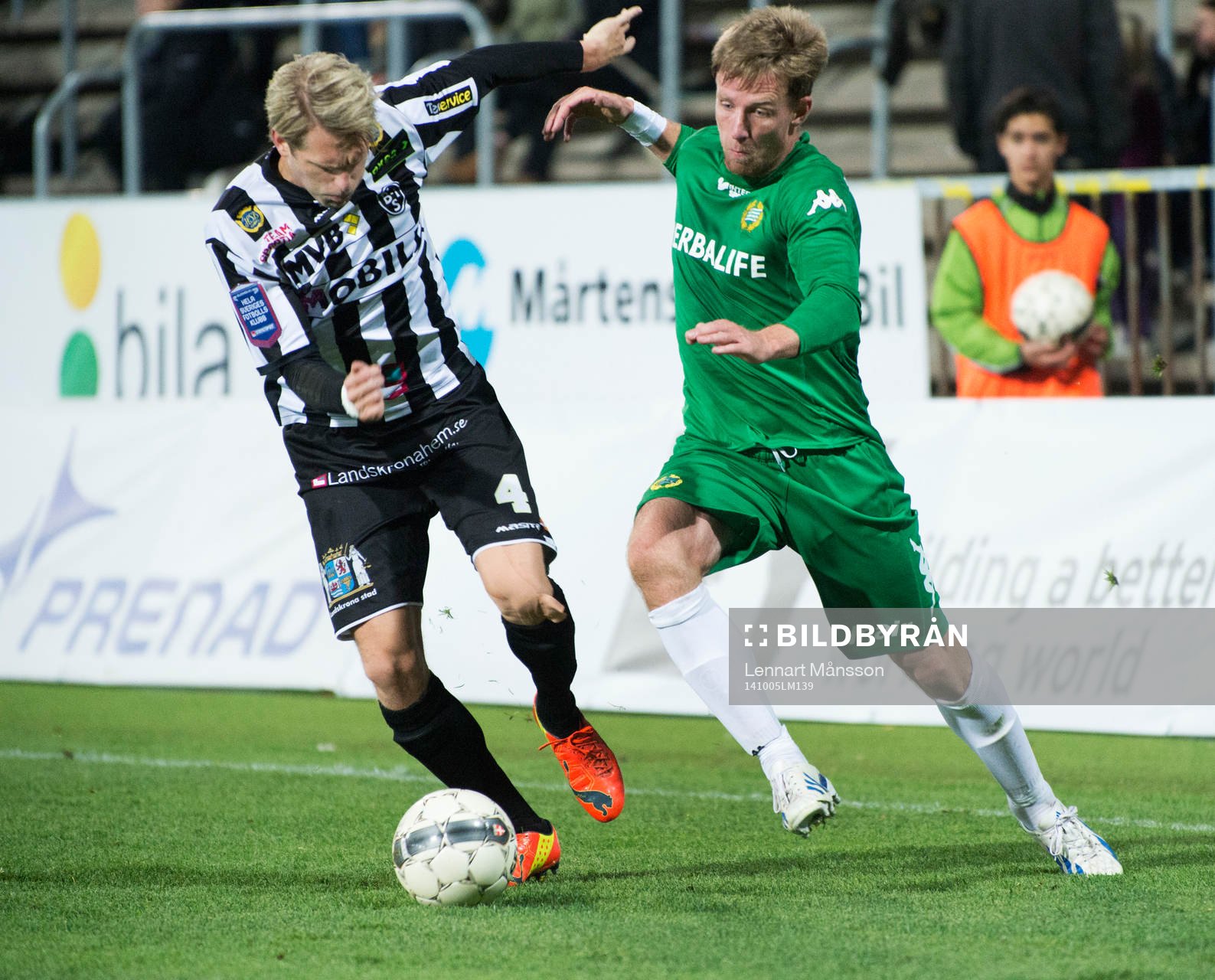 i matchen i superettan mellan Landskrona och Hammarby i
