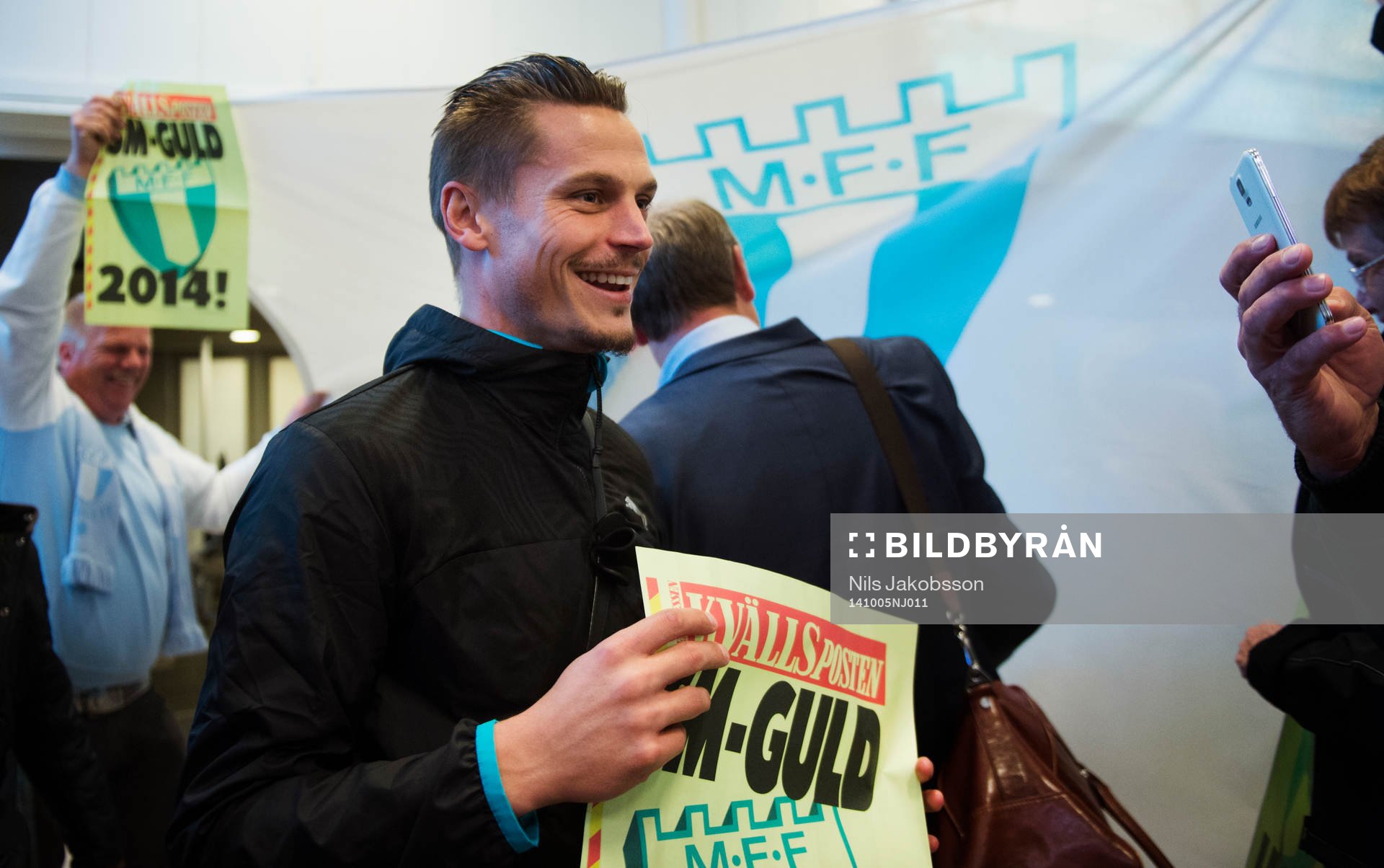 Malmö FFs Markus Rosenberg när Malmö FF landar på