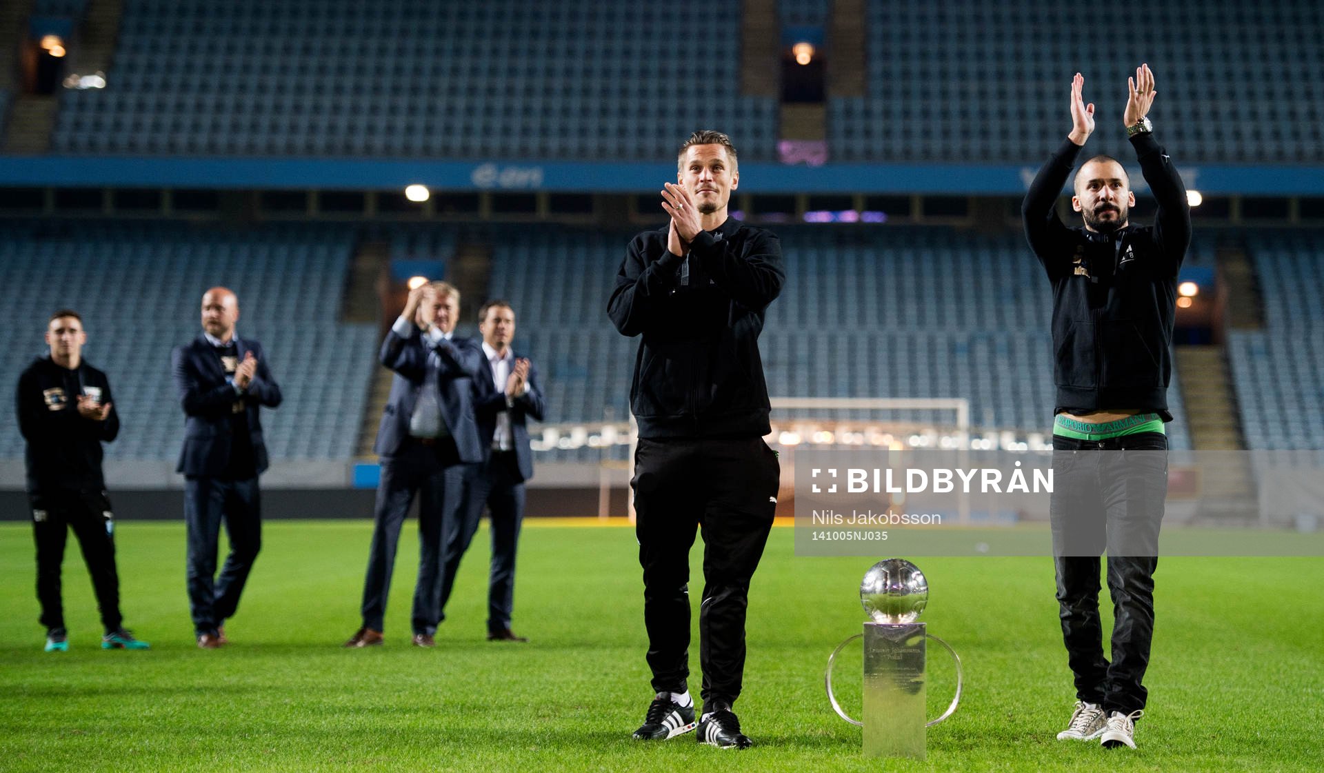 Malmö FFs Markus Rosenberg och Guillermo Molins med