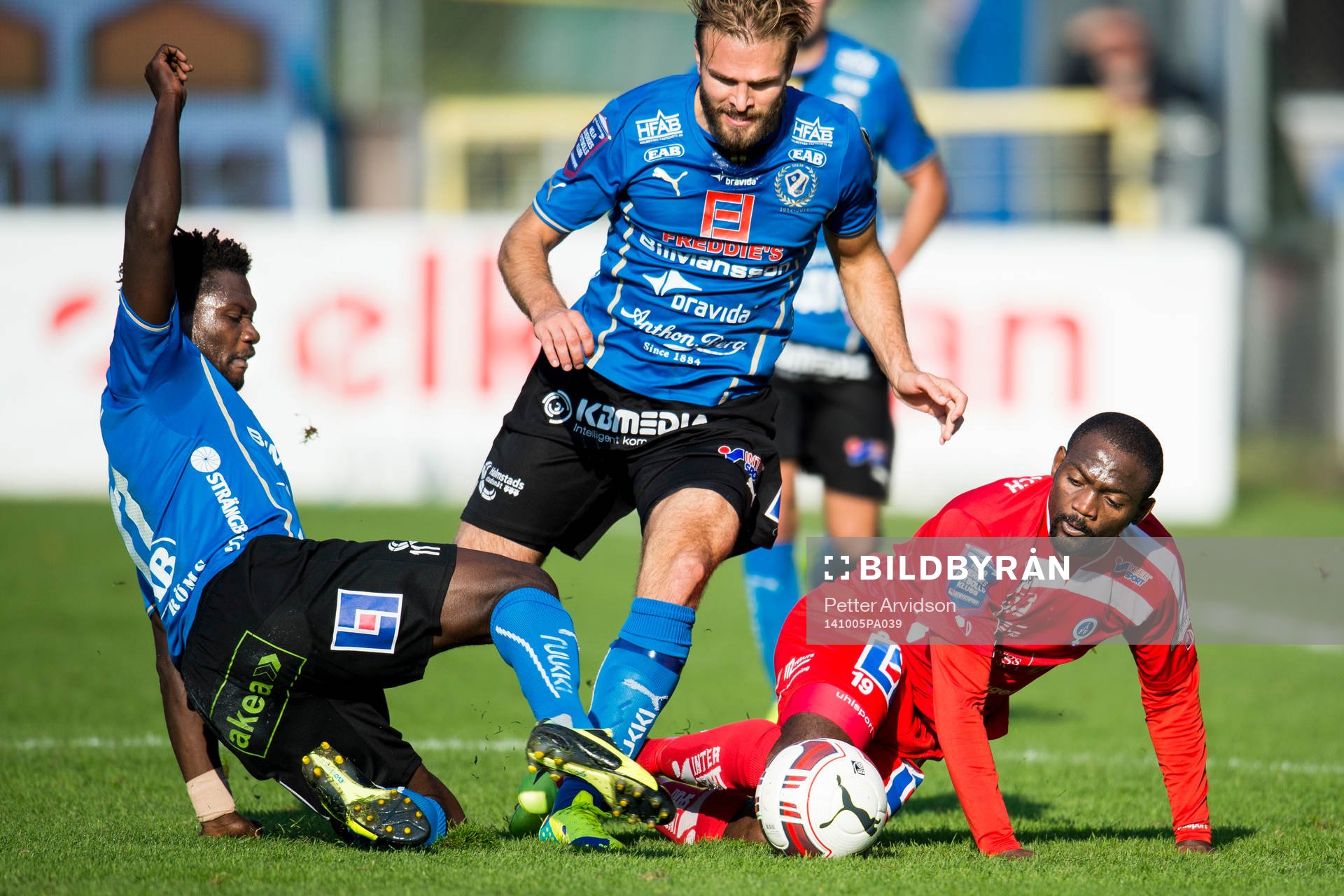 Halmstads King Osei Gyan och Jesper Westerberg