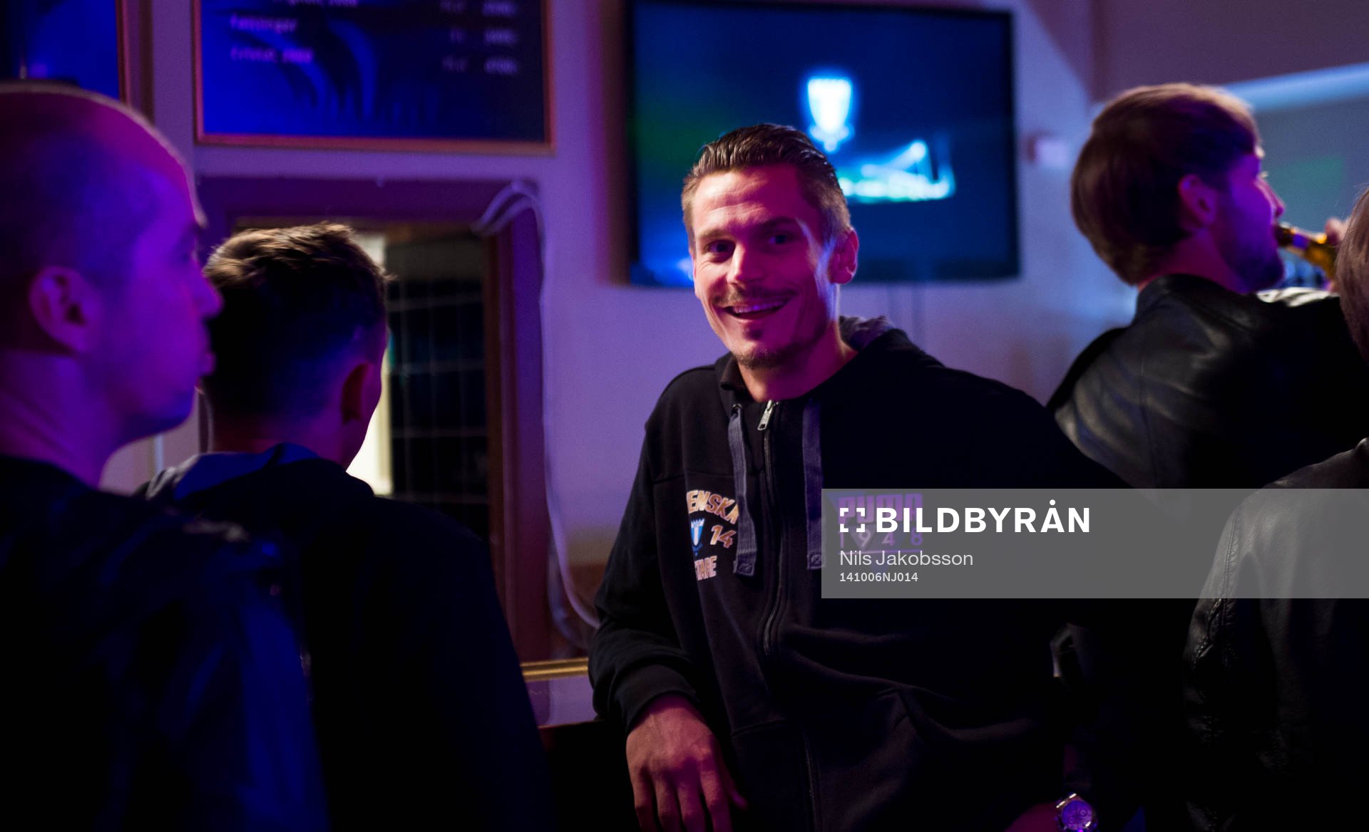 Markus Rosenberg i baren när Malmö FF firar sitt SM-guld