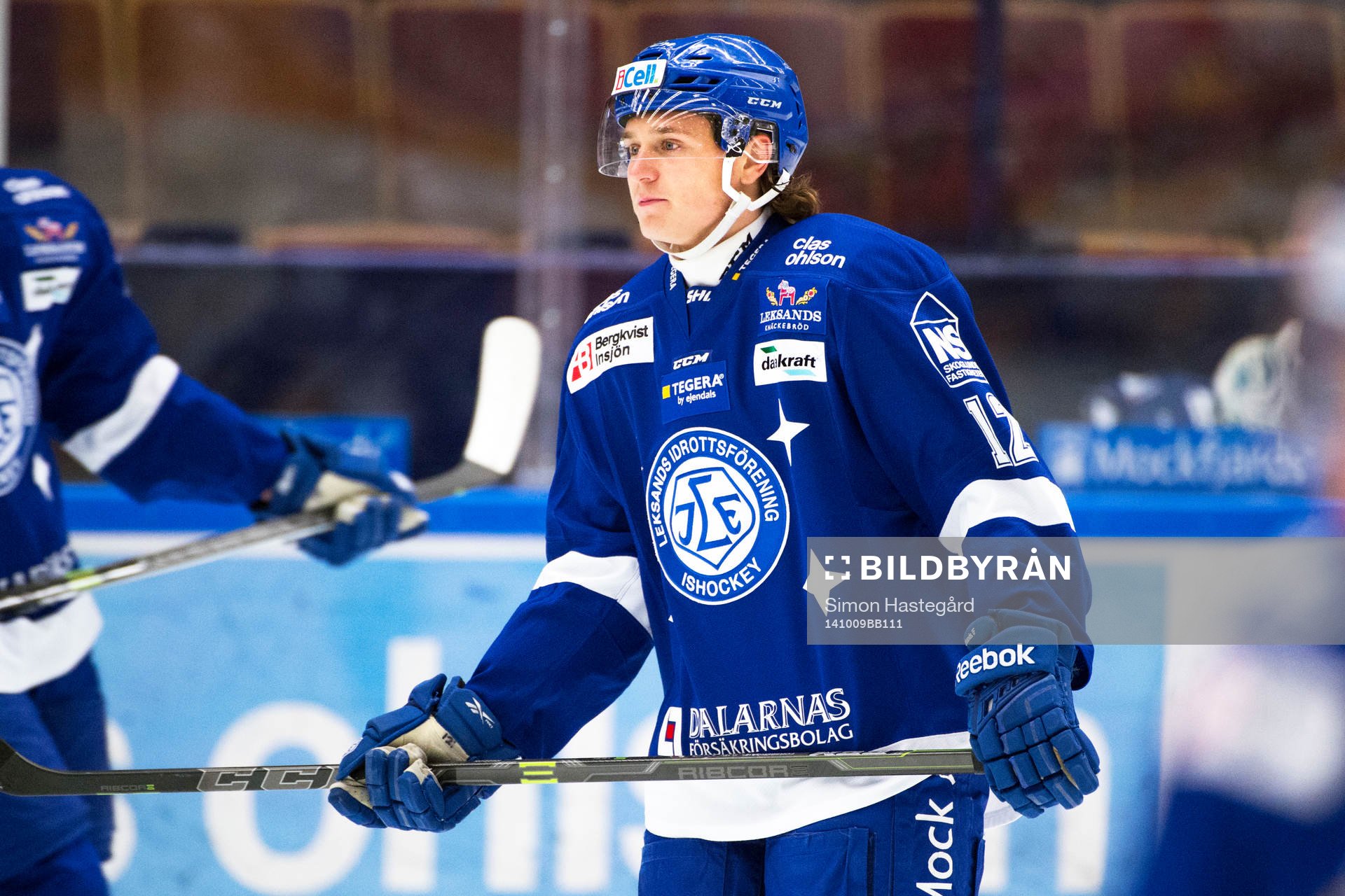 Leksands Fredrik Forsberg på uppvärmingen före