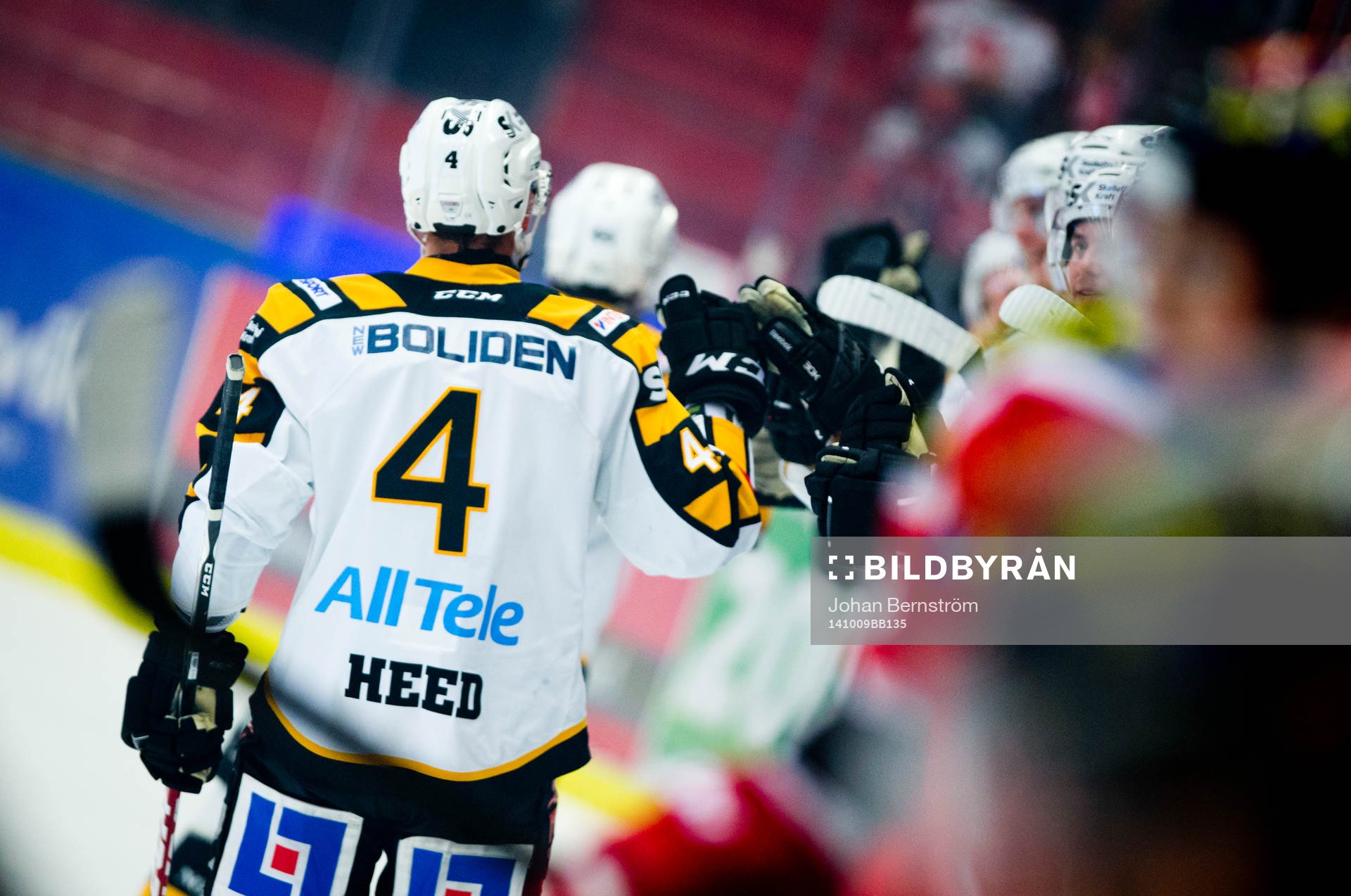 Skellefteås Tim Heed gör assist 0-1 och jublar