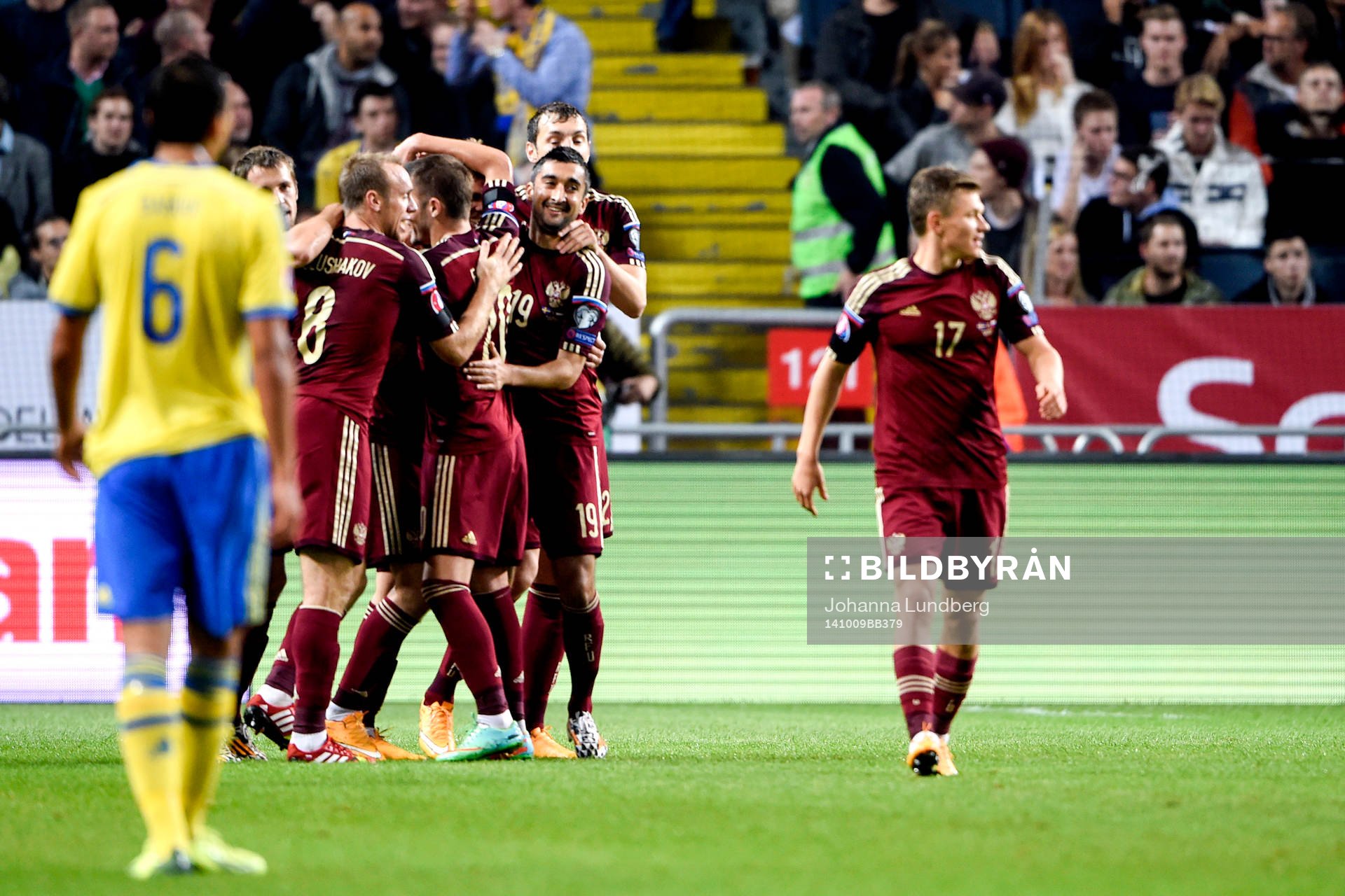Rysslands Aleksandr Kokorin jublar