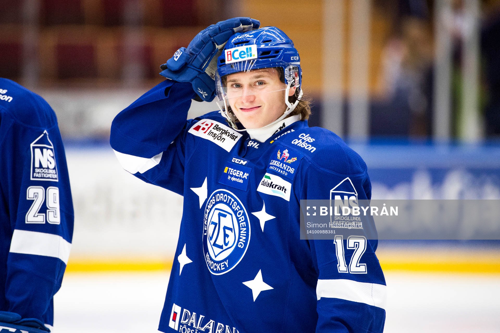 Leksands Fredrik Forsberg på uppvärmningen före