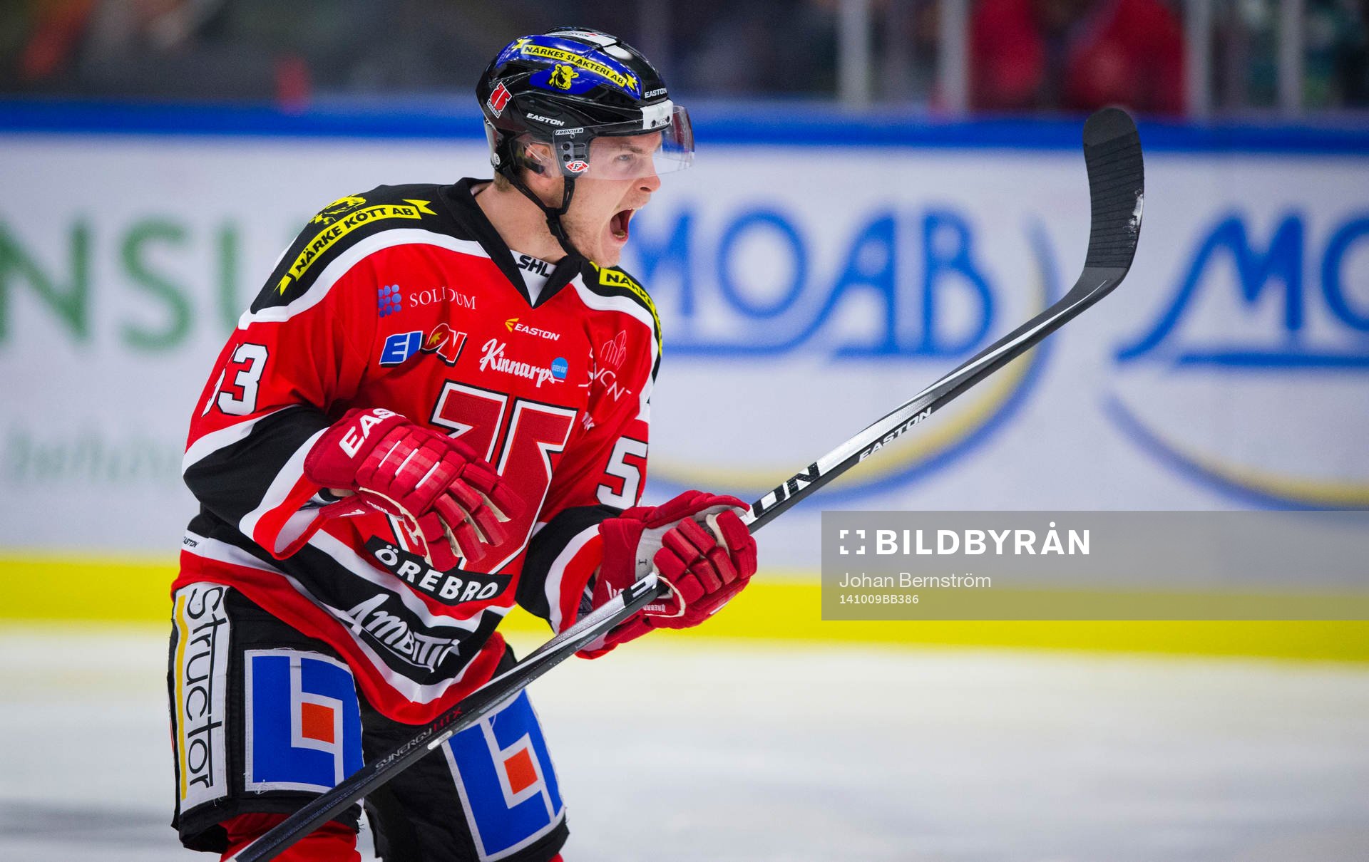 Örebros Bobbo Petersson gör 3-3 och jublar