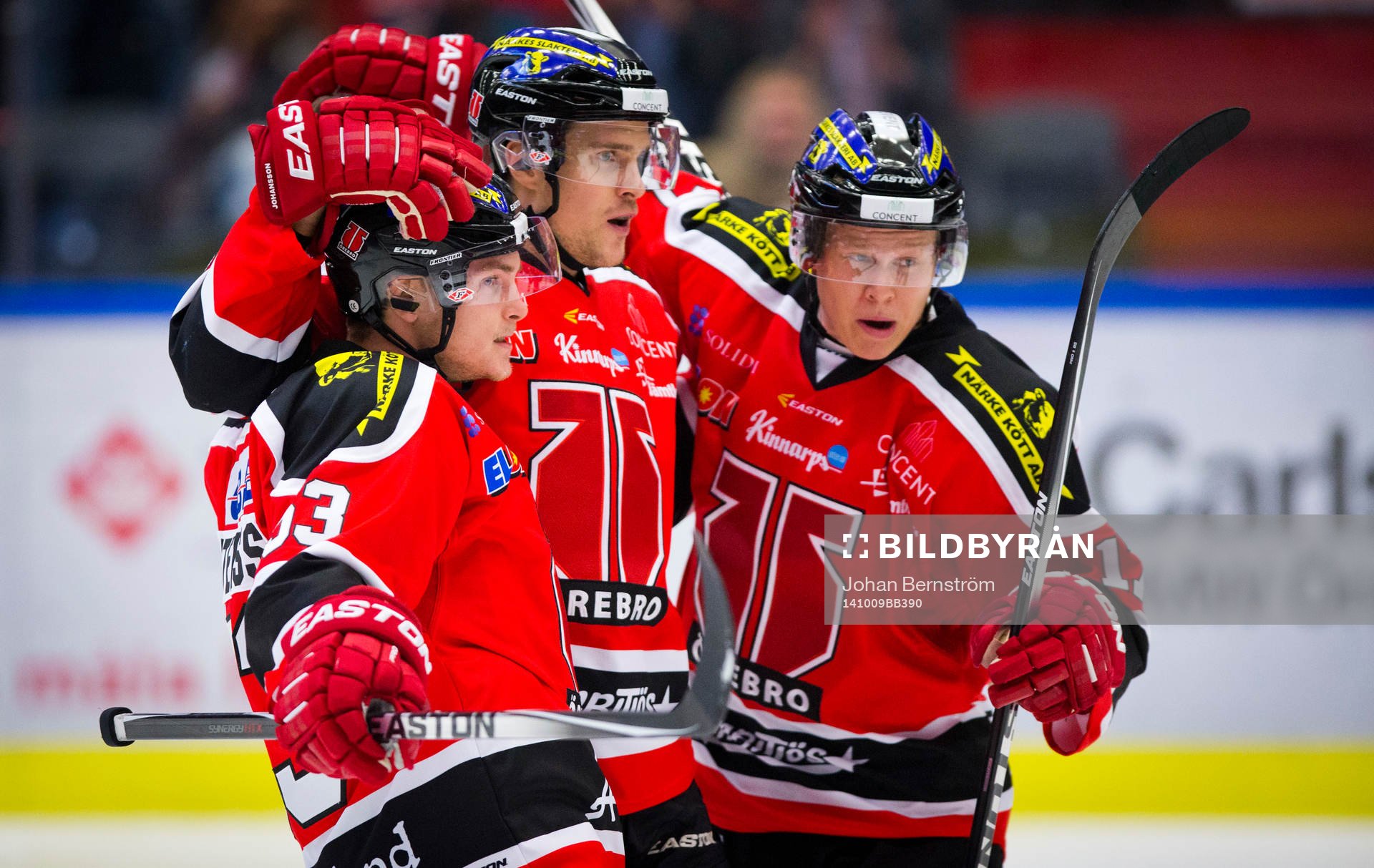 Örebros Bobbo Petersson gör 3-3 och jublar med Stefan