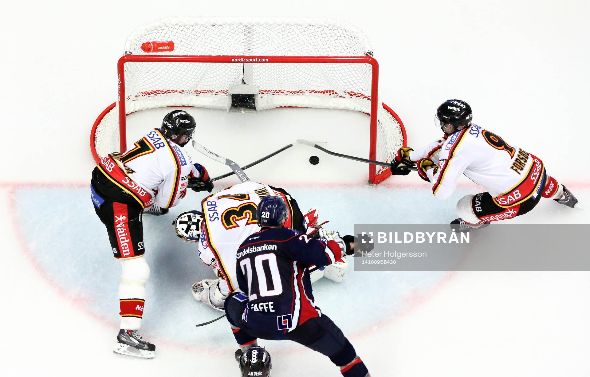 Mål 3-2 av Linköpings Broc Little förbi Luleås målvakt