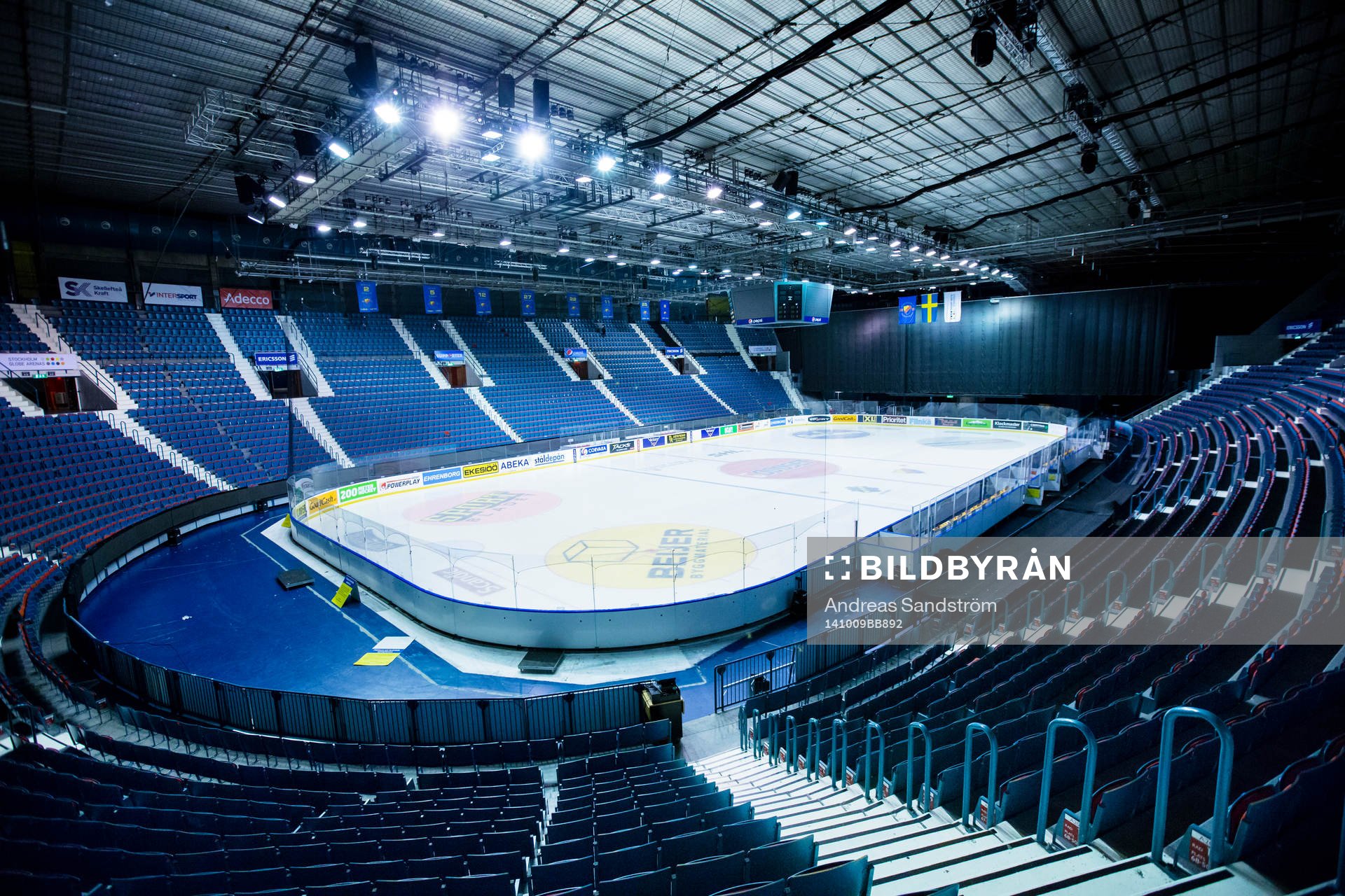 Generell vy över Hovets Isstadion