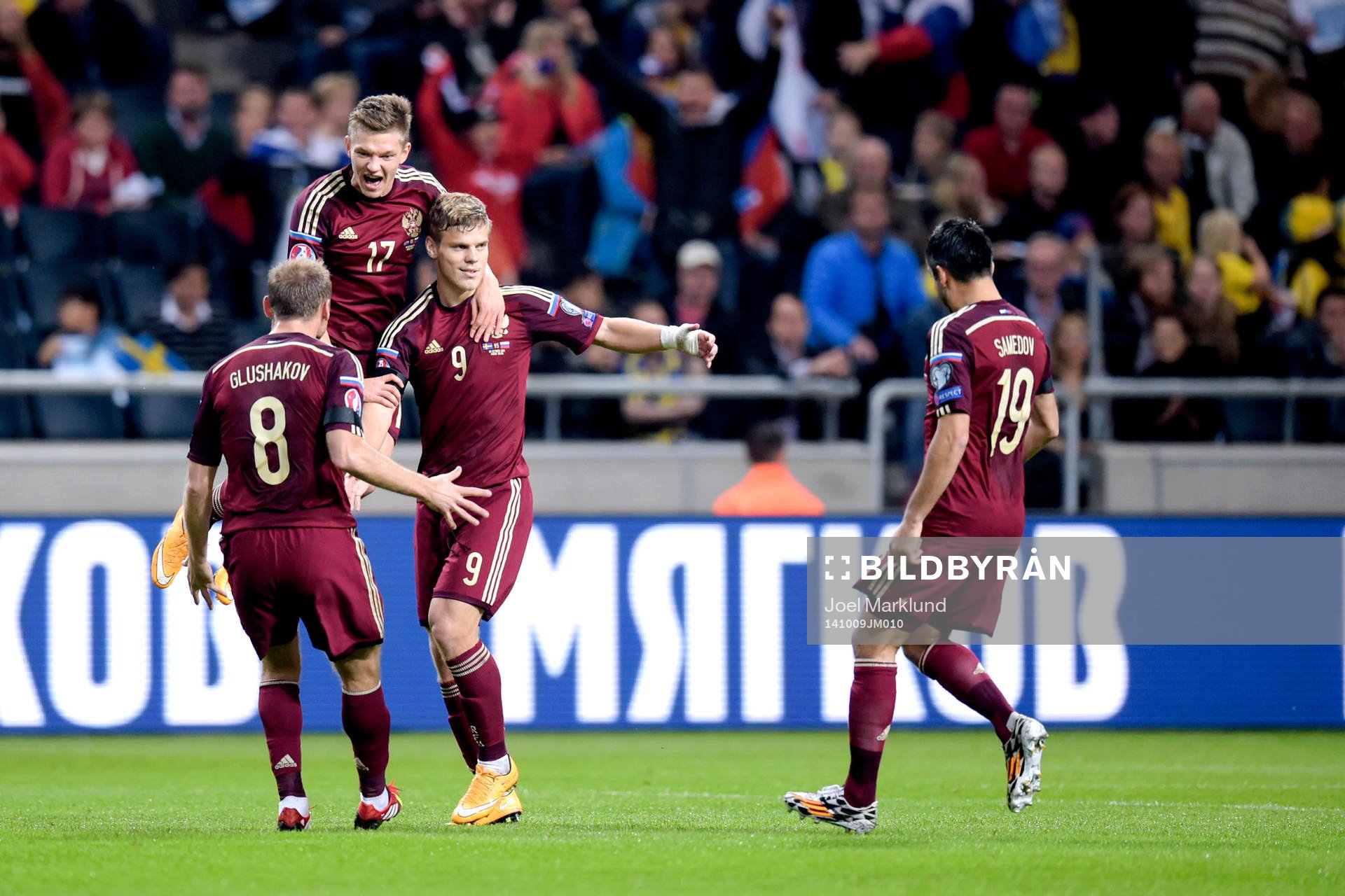 Rysslands Aleksandr Kokorin jublar