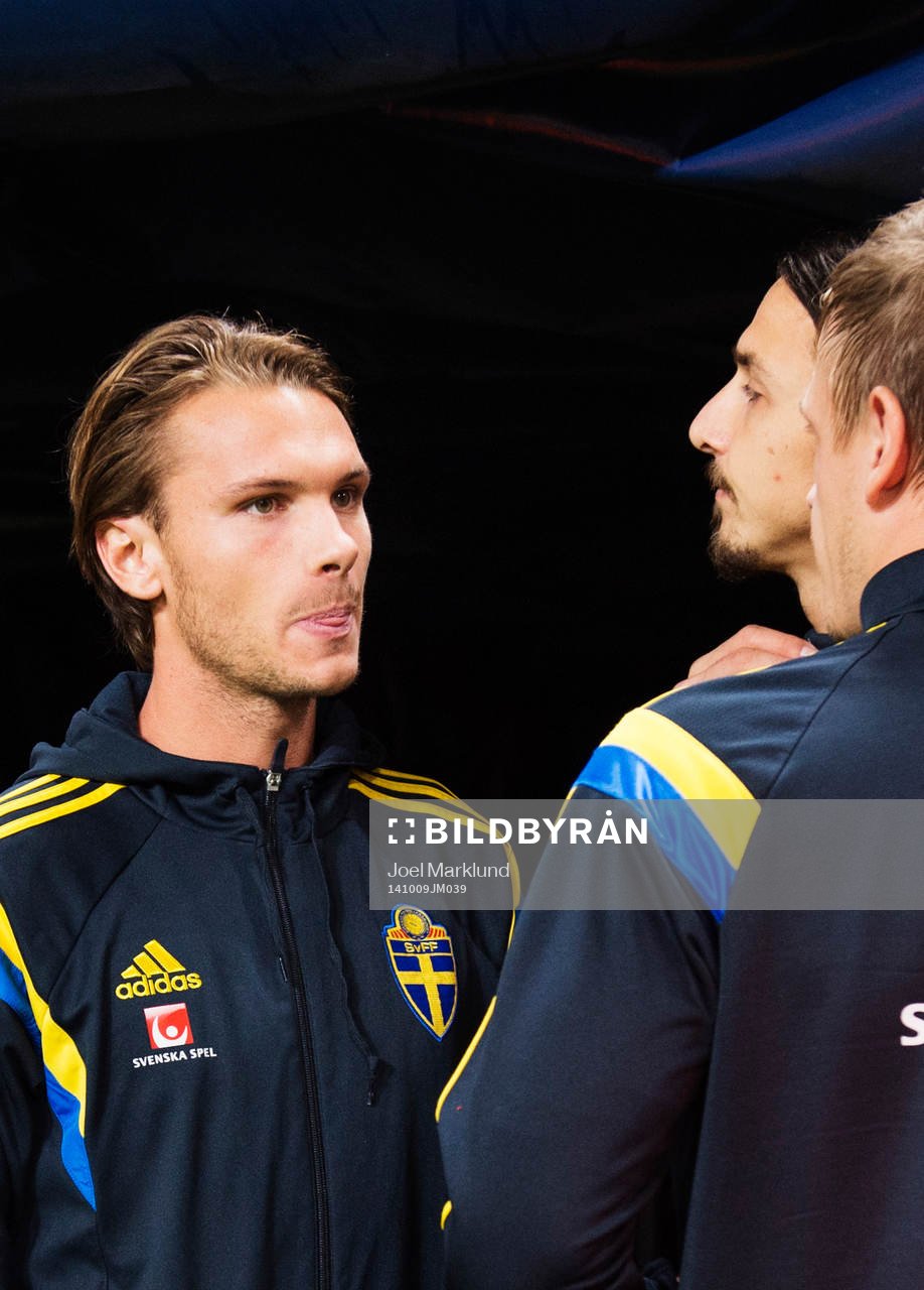 Sveriges Albin Ekdal och Zlatan Ibrahimovic