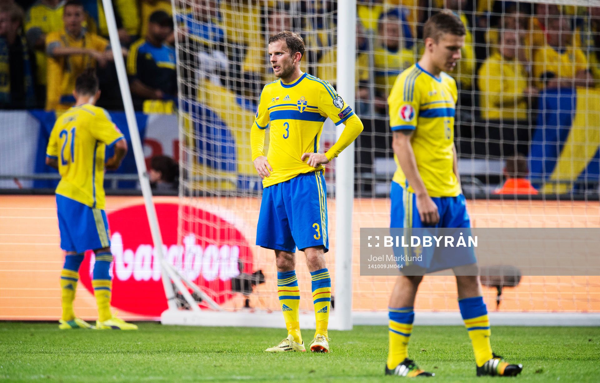 Sveriges Mikael Antonsson och Pontus Wernbloom deppar