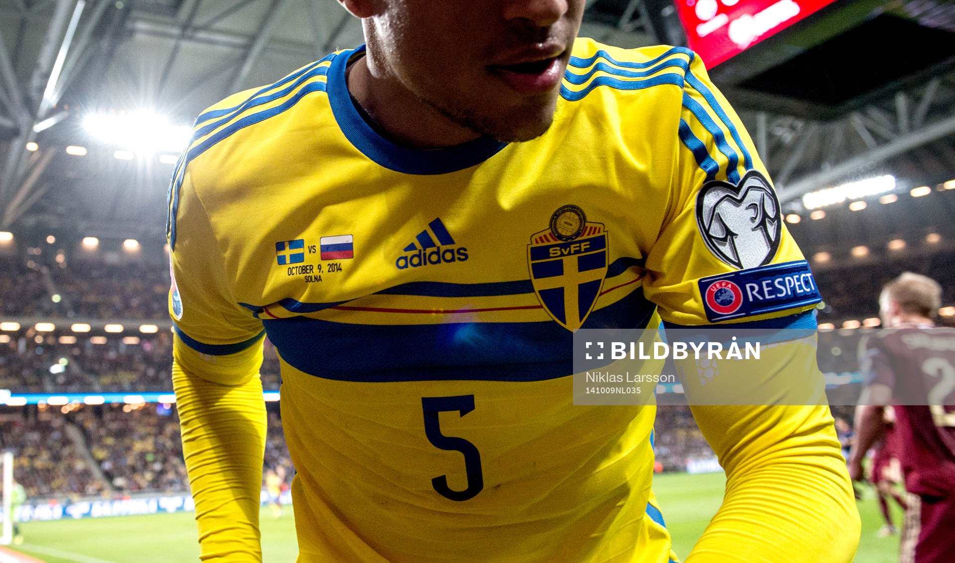Sveriges Martin Olsson med armbildel