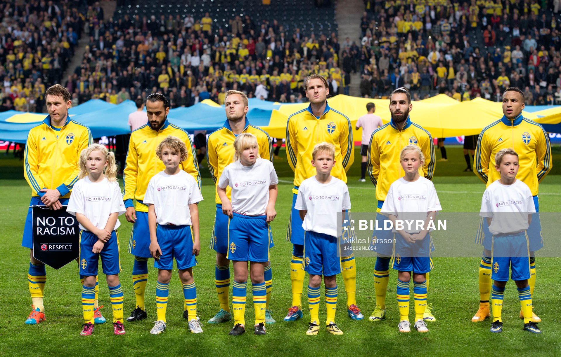 Sveriges spelare med knattar framför