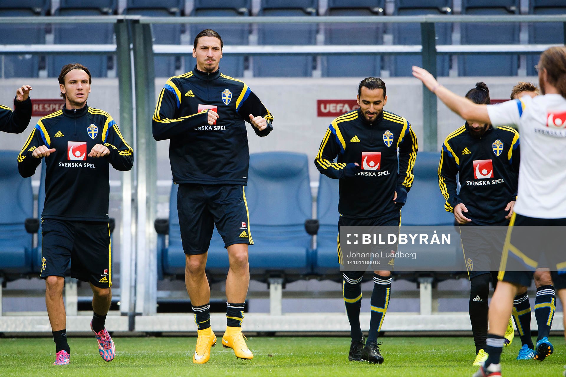 Sveriges Albin Ekdal, Zlatan Ibrahimovic och Erkan Zengin