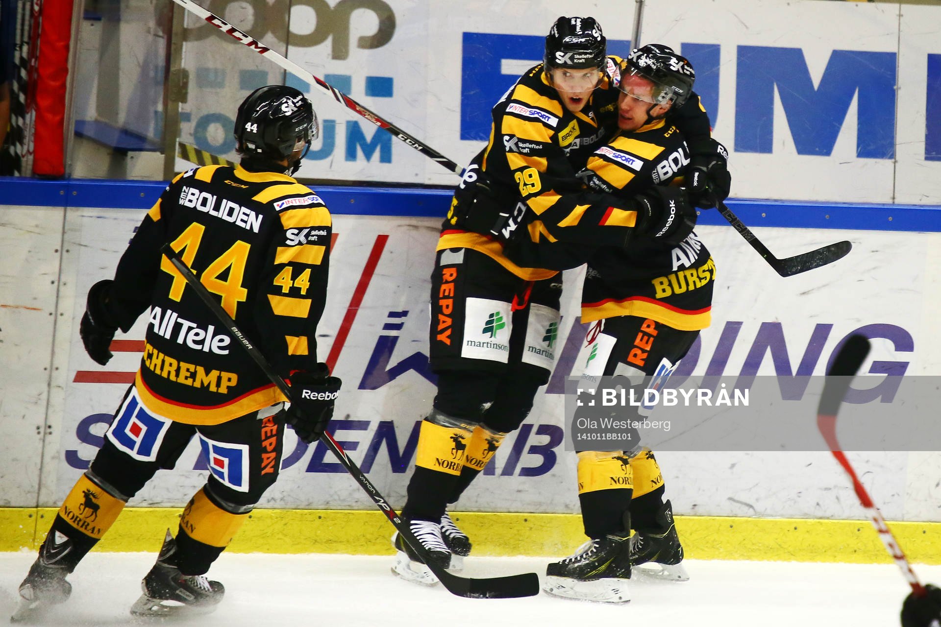 Skellefteås Niclas Burström, Oscar Sundqvist  och Rob
