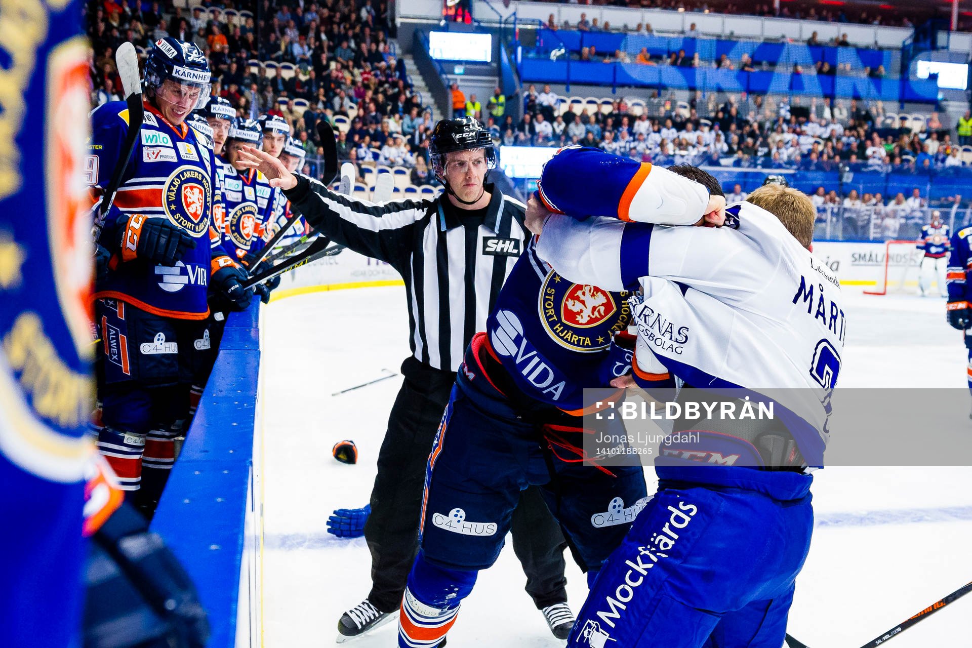 Växjös Noah Welch och Leksands Viktor Mårtensson i